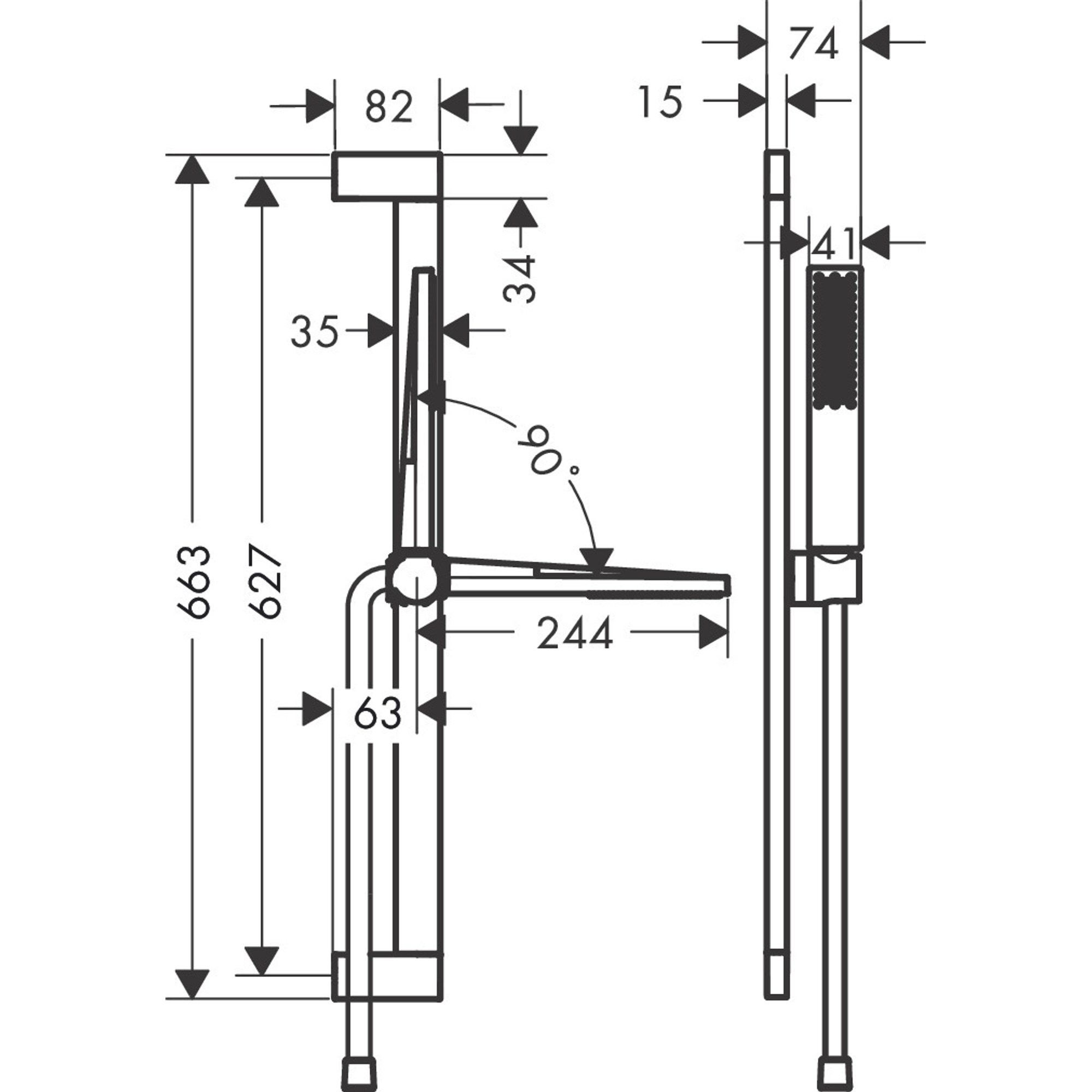 Hansgrohe Pulsify E Duş Seti 65 cm Sürgülü 10x2,5 cm El Duşlu 1 Fonksiyonlu EcoSmart+ Krom 24371000