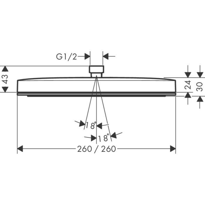 Hansgrohe Pulsify E Tepe Duşu 260 1 Fonksiyonlu 24330140