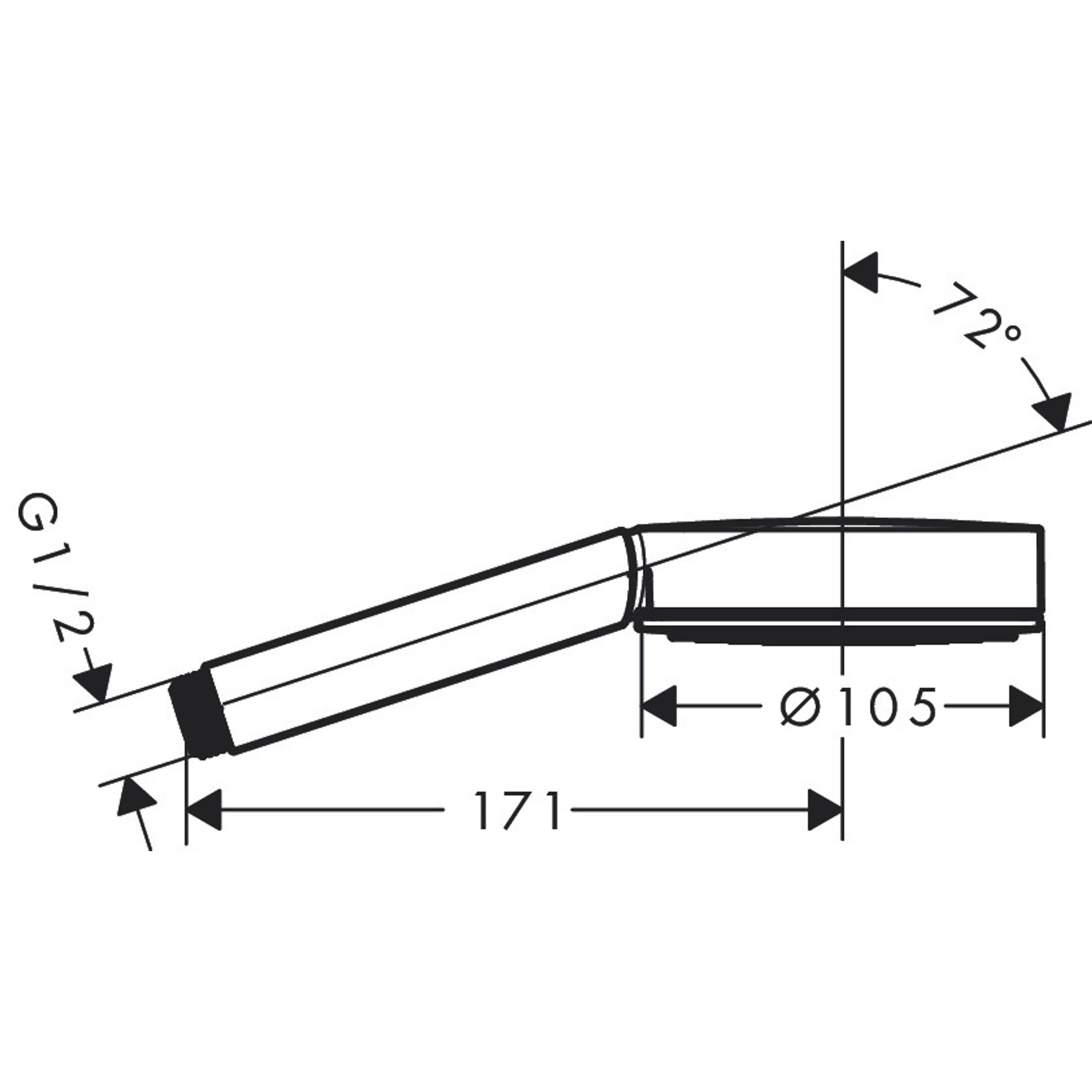 Hansgrohe Pulsify S El Duşu 10,5 cm 1 Fonksiyonlu Mat Siyah 24120670