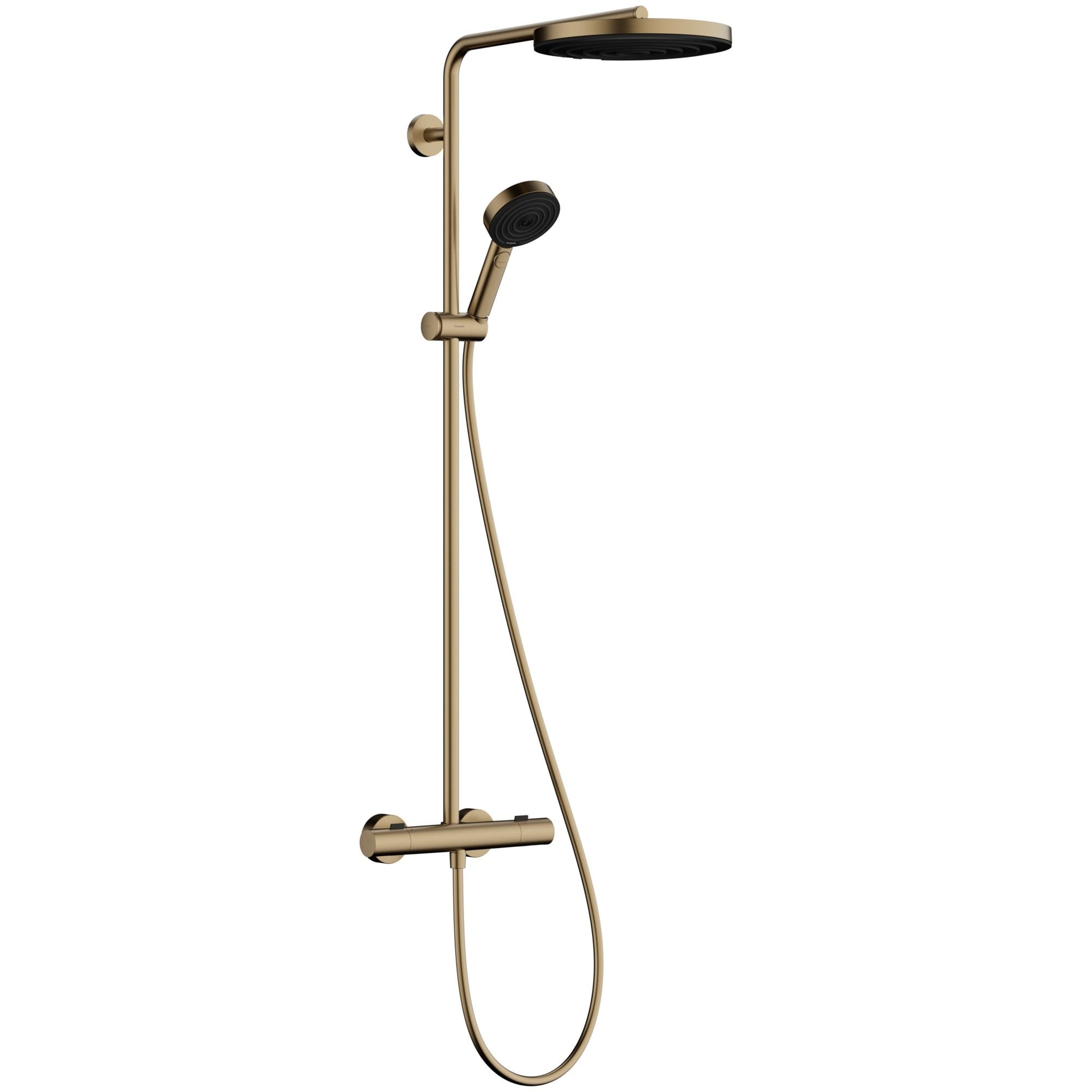 Hansgrohe Pulsify S Puro Termostatik Duş Sistemi 26 cm 1 Fonksiyonlu EcoSmart Ecostat Fine Mat Bronz 24237140