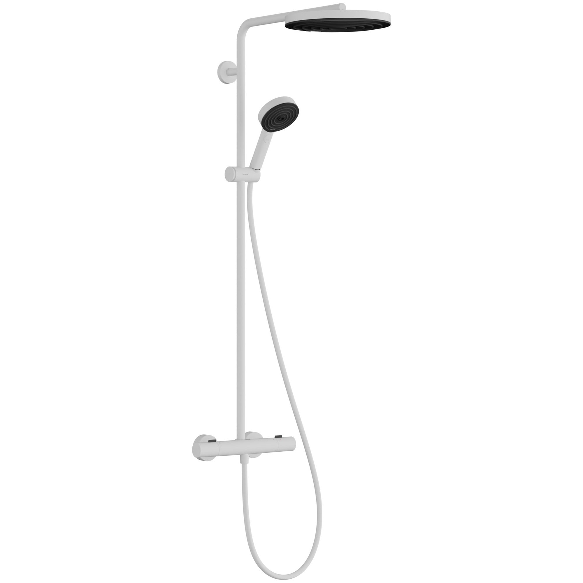 Hansgrohe Pulsify S Puro Termostatik Duş Sistemi 26 cm 1 Fonksiyonlu EcoSmart Ecostat Fine Mat Beyaz 24237700