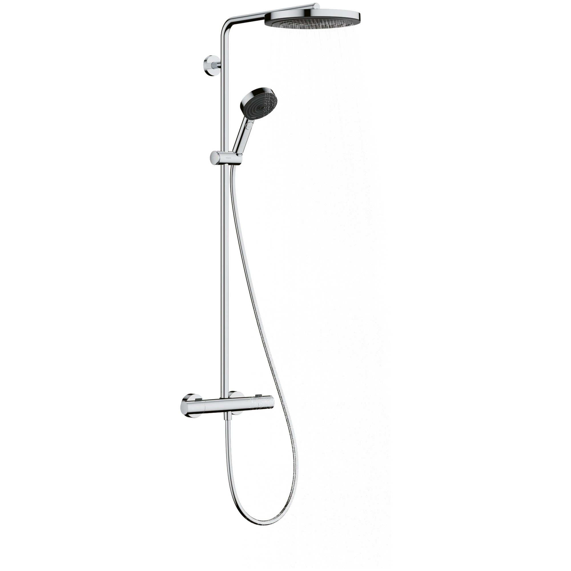 Hansgrohe Pulsify S Puro Termostatik Duş Sistemi 26 cm 1 Fonksiyonlu Ecostat Fine Krom 24236000