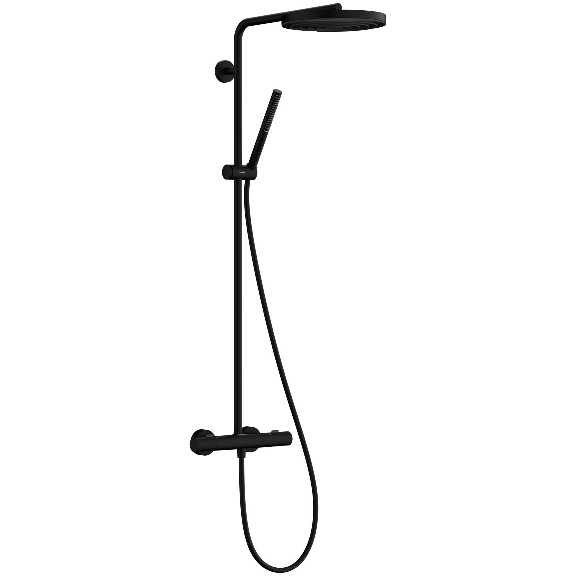 Hansgrohe Pulsify S Puro Termostatik Duş Sistemi 26 cm 1 Fonksiyonlu EcoSmart Ecostat Fine Mat Siyah 24223670