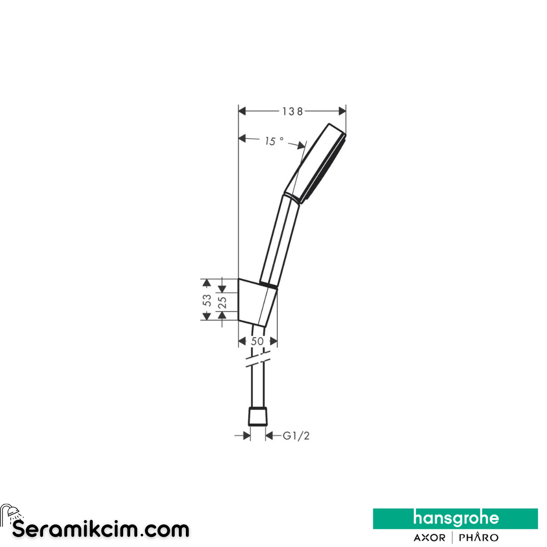 Hansgrohe Pulsify Select S 105 El Duşu Set 3 Fonksiyonlu Krom 24303000