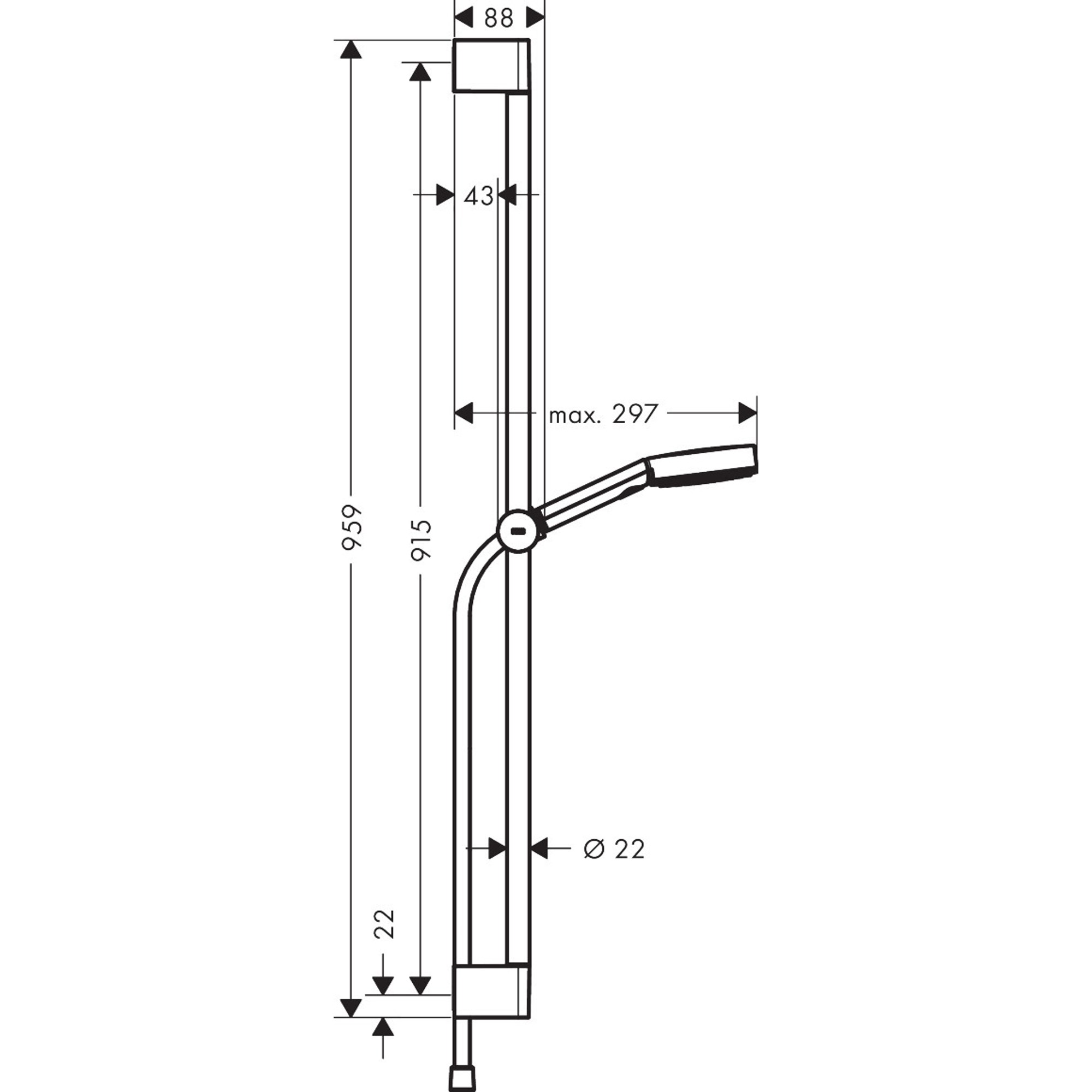 Hansgrohe Pulsify Select S Duş Seti 90 cm Sürgülü 10,5 cm El Duşlu 3 Fonksiyonlu EcoSmart Relaxation Mat Beyaz 24171700