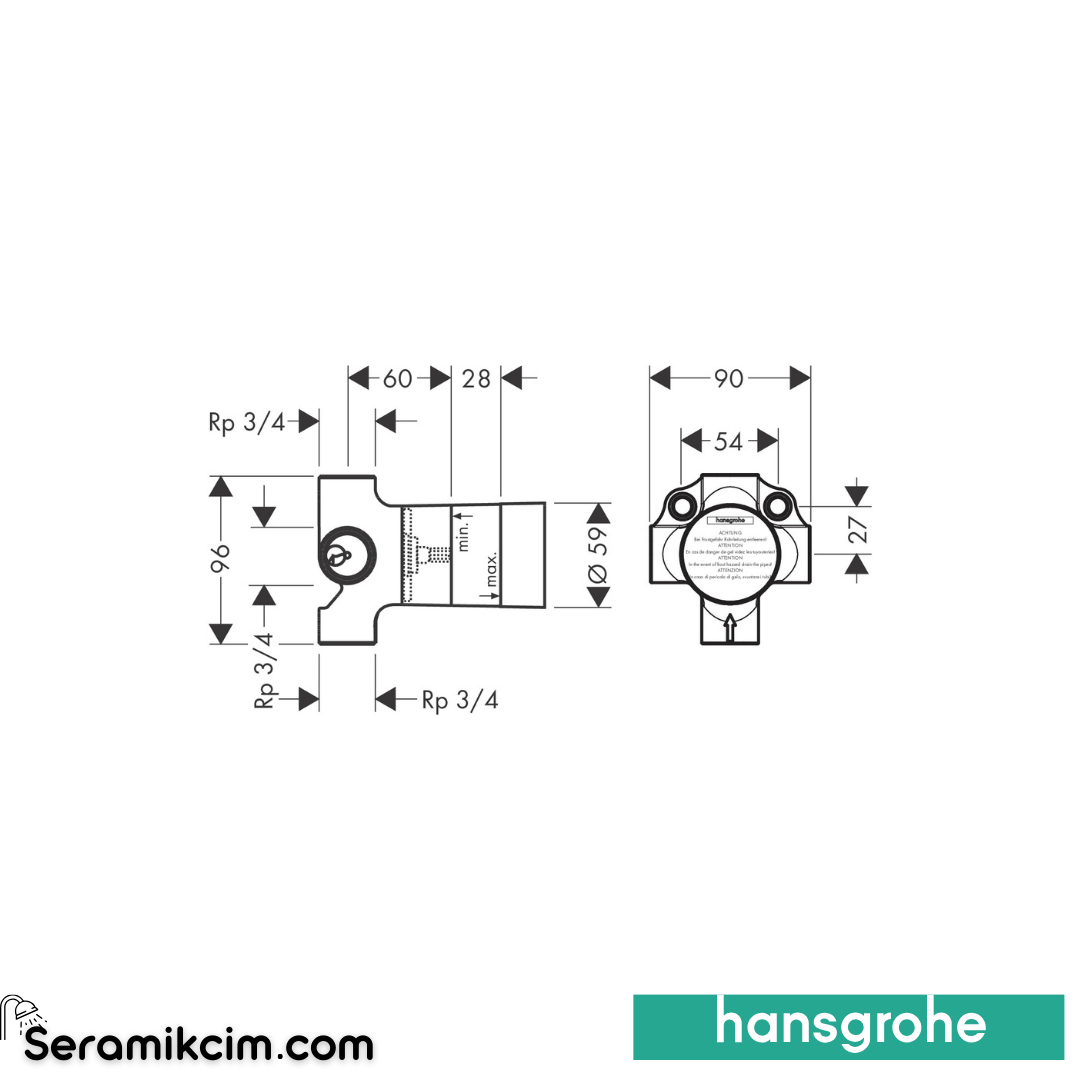 Hansgrohe Quattro Dört Yollu Yönlendirici İçin İç Set 15930180