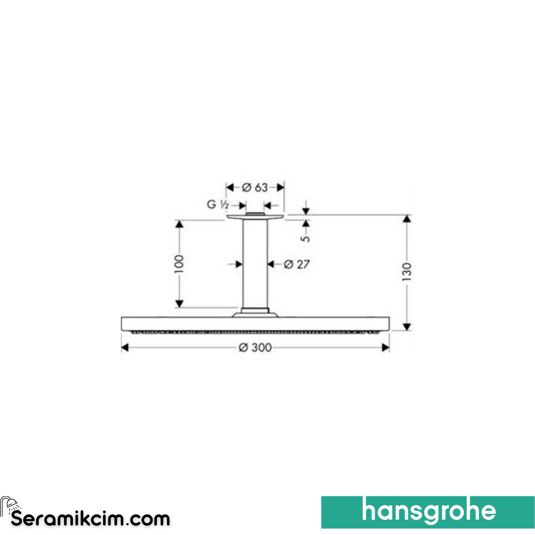 Hansgrohe Raindance Air Plate Tavandan Tepe Duşu 30Cm 27494000
