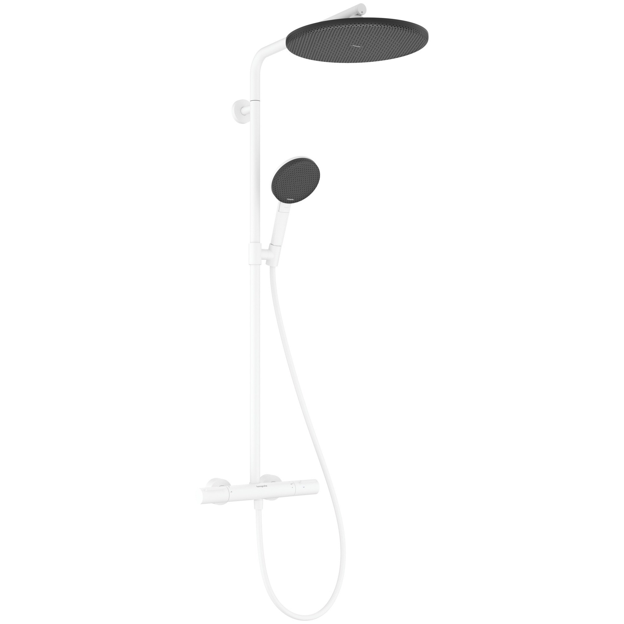 Hansgrohe Raindance Alive S Puro Termostatik Duş Sistemi 30 cm 1 Fonksiyonlu Ecostat Element Mat Beyaz 24592700
