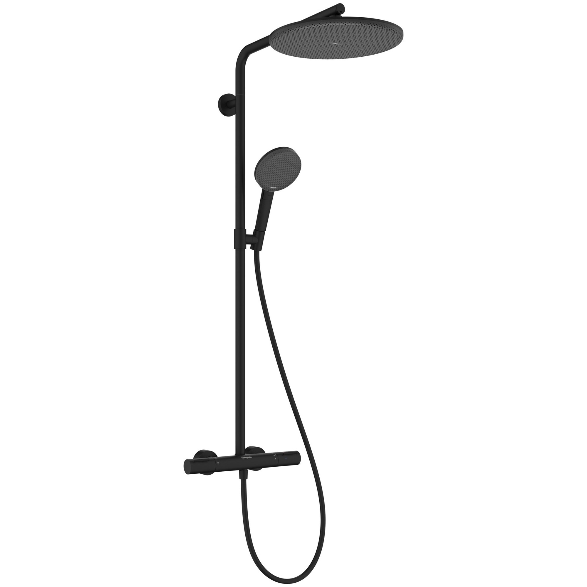 Hansgrohe Raindance Alive S Puro Termostatik Duş Sistemi 30 cm 1 Fonksiyonlu EcoSmart Ecostat Element Mat Siyah 24593670