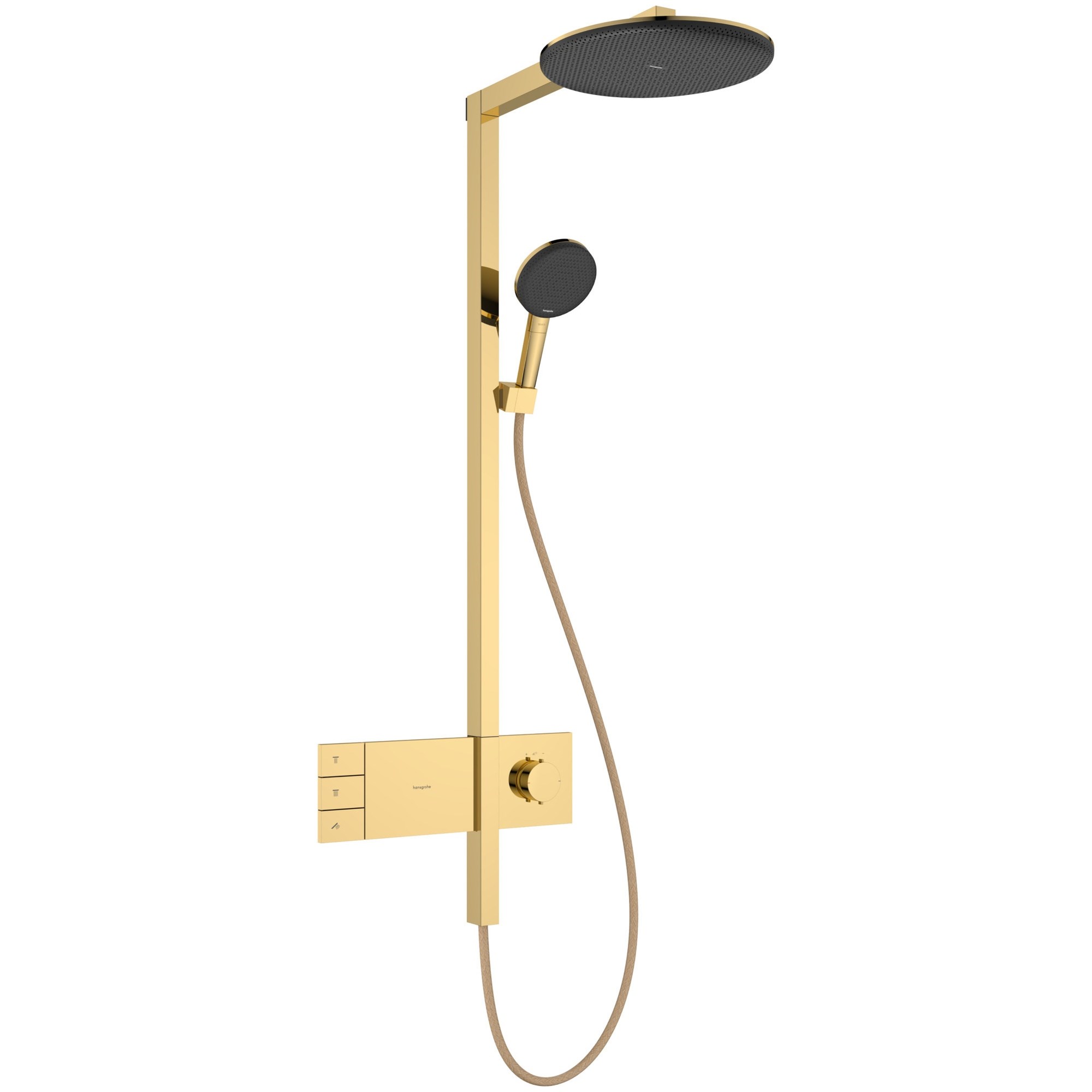 Hansgrohe Raindance Alive S Termostatik Duş Sistemi 30 cm 2 Fonksiyonlu EcoSmart ShowerSelect Comfort Parlak Altın 24596990