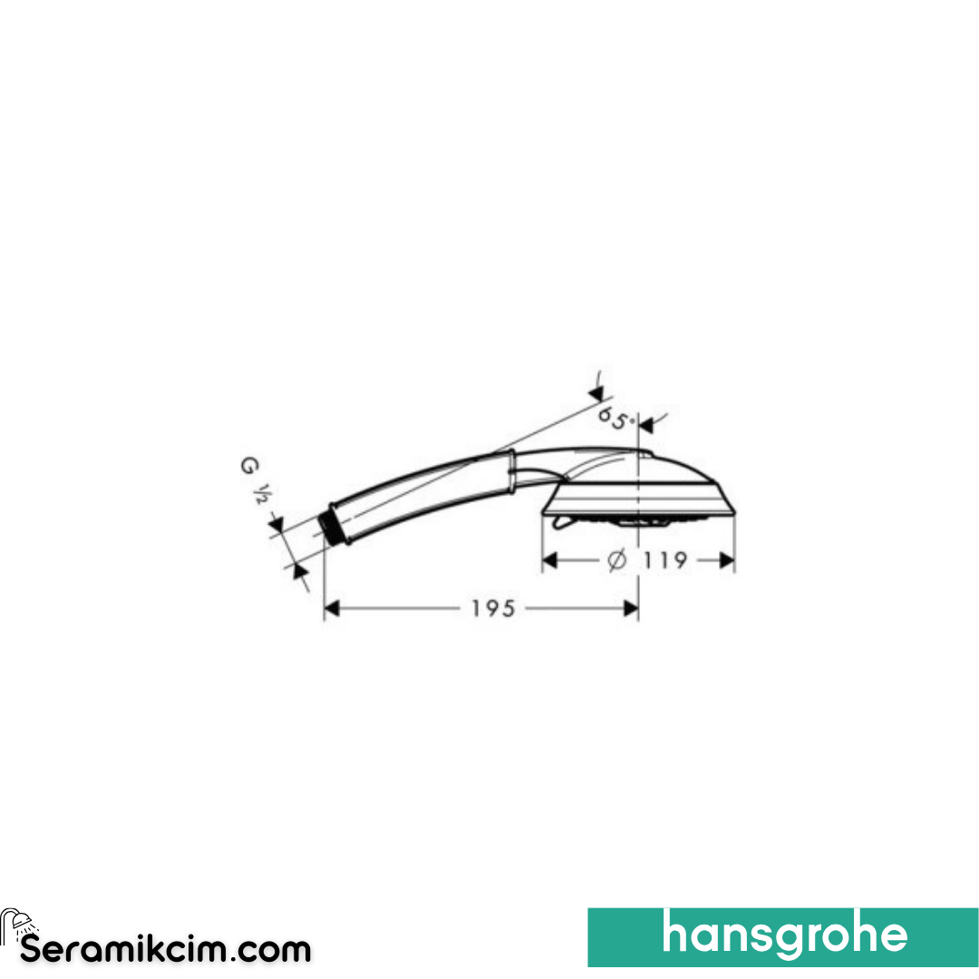 Hansgrohe Raindance Classic El Duşu 3 Jet Krom 28548000