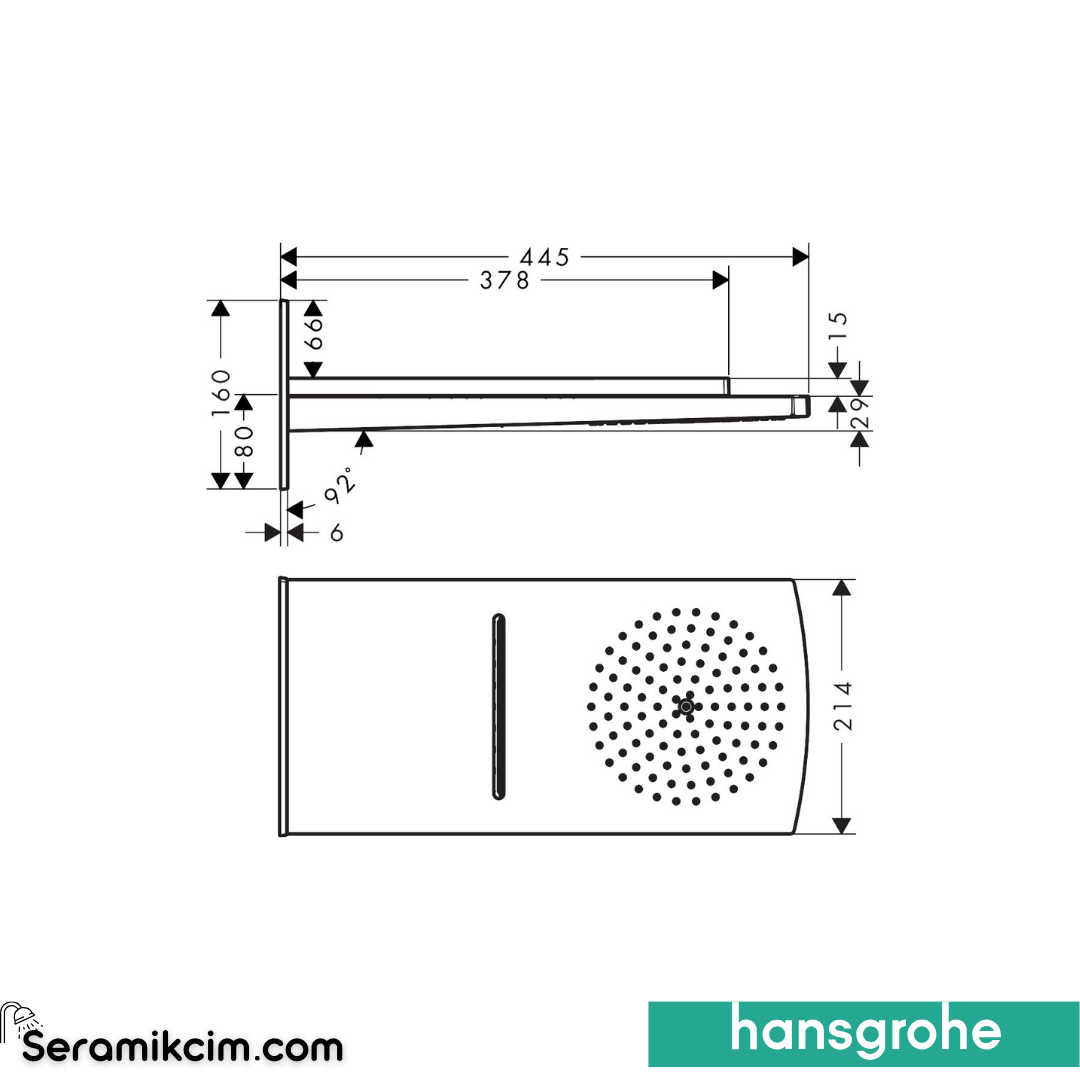 Hansgrohe Raindance Rainfall Şelale 2jet Tepe Duşu Krom 28433000