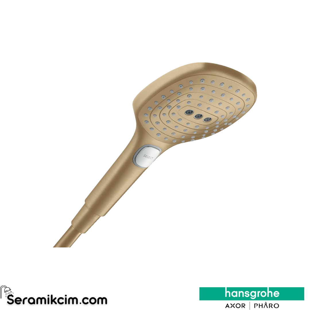 Hansgrohe Raindance Select 120 El Duşu 3 Fonksiyonlu Mat Bronz 26520140