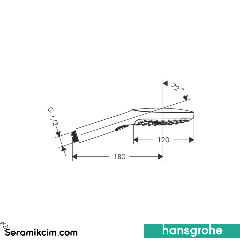 Hansgrohe Raindance Select 120 El Duşu Parlak Altın 26520990
