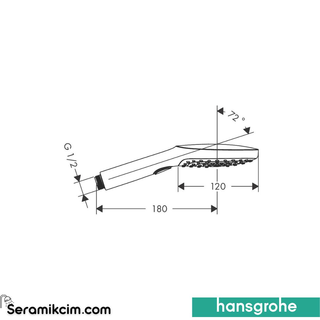 Hansgrohe Raindance Select 3 Akışlı El Duşu Mat Siyah 26520670