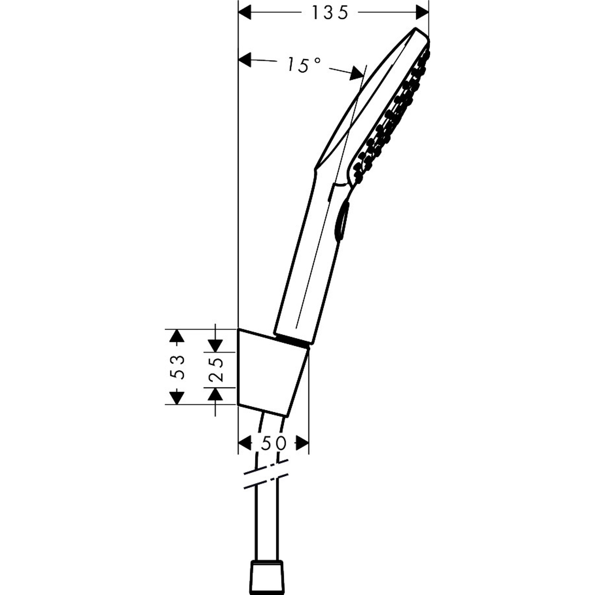 Hansgrohe Raindance Select E El Duşu ve Askı Seti 12 cm 3 Fonksiyonlu Beyaz-Krom 26720400