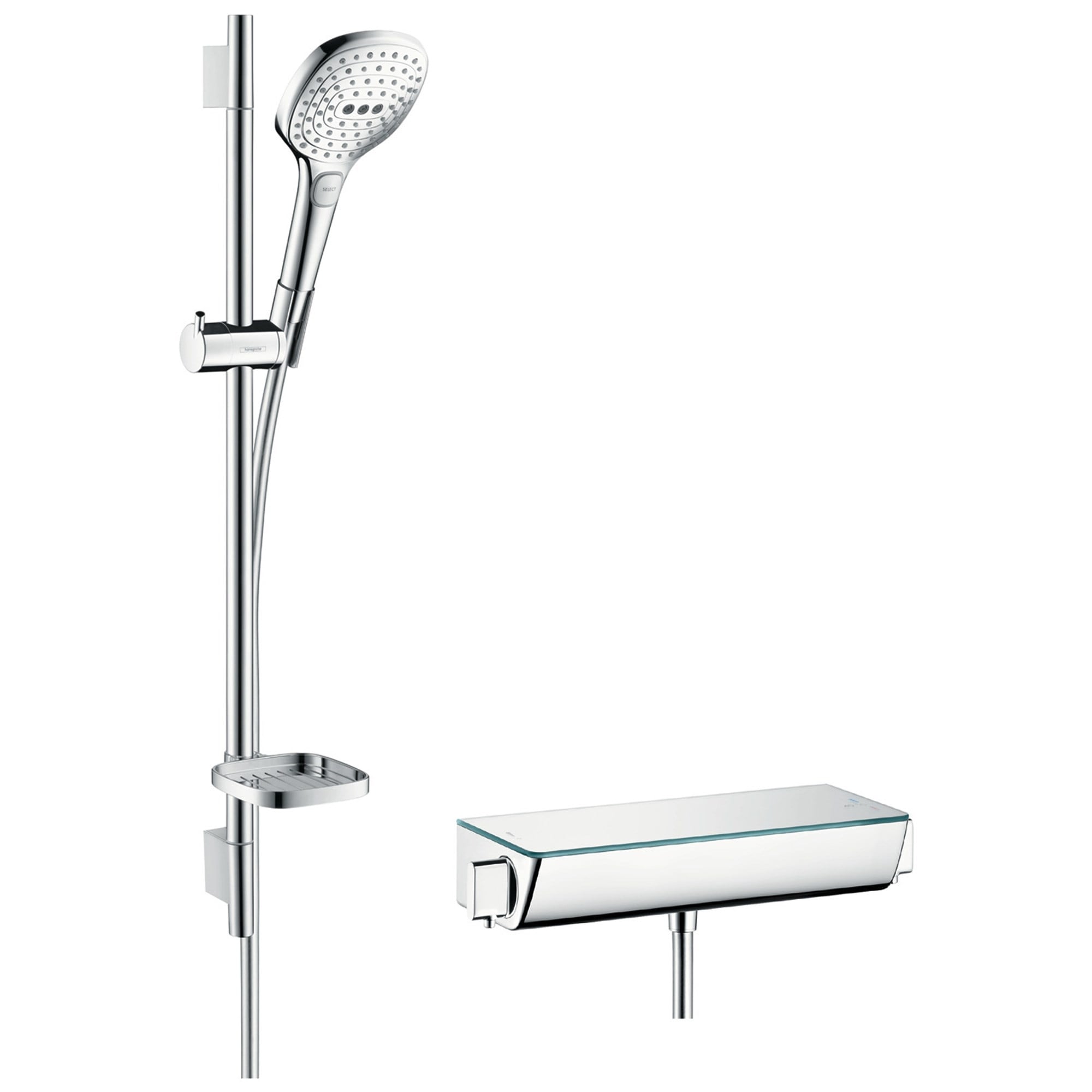 Hansgrohe Raindance Select E Termostatik Sürgülü Duş Seti 65 cm 120 El Duşlu Ecostat Select Krom 27038000
