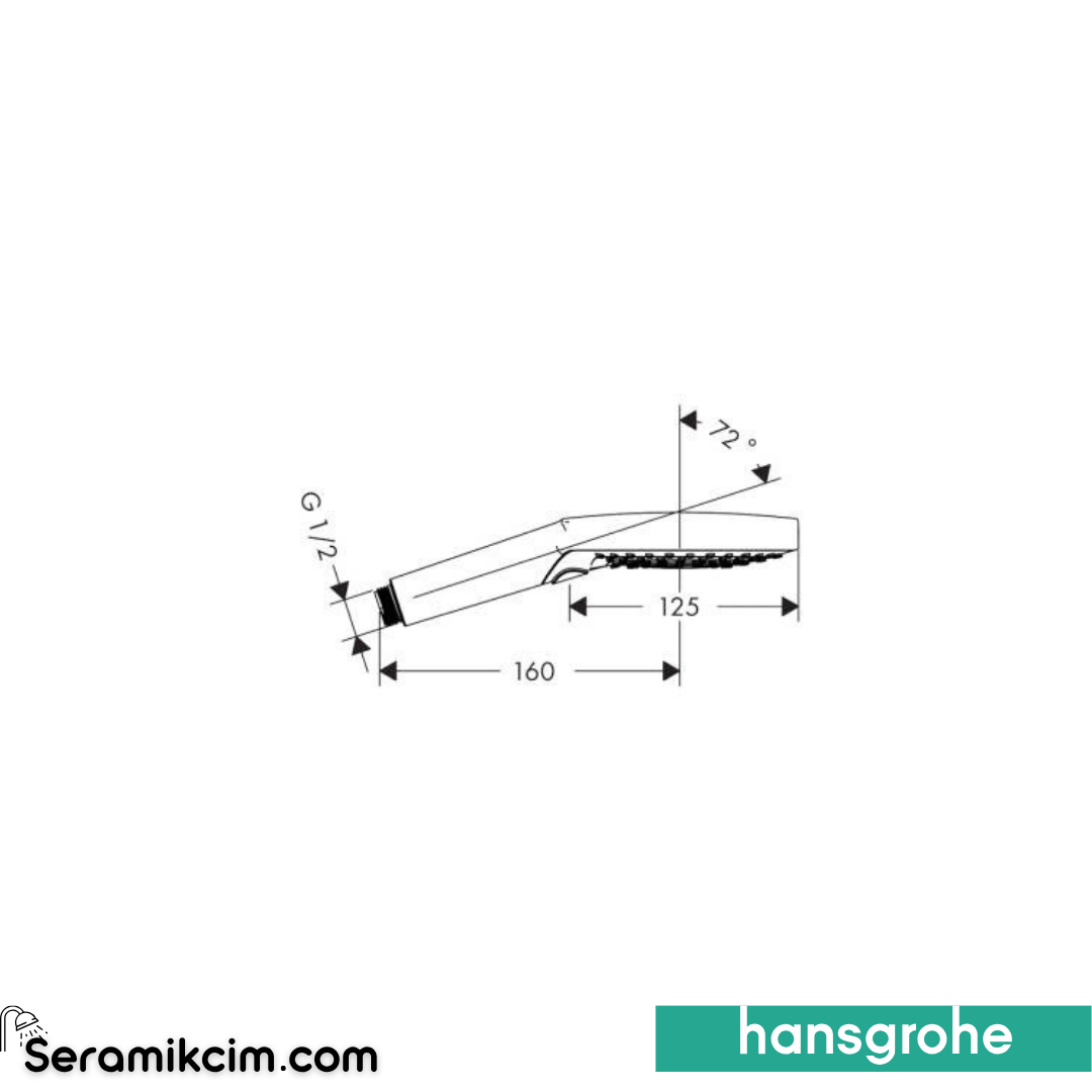 Hansgrohe Raindance Select S El Duşu 120 3 Fonksiyonlu Powderrain Ecosmart Krom 26515000