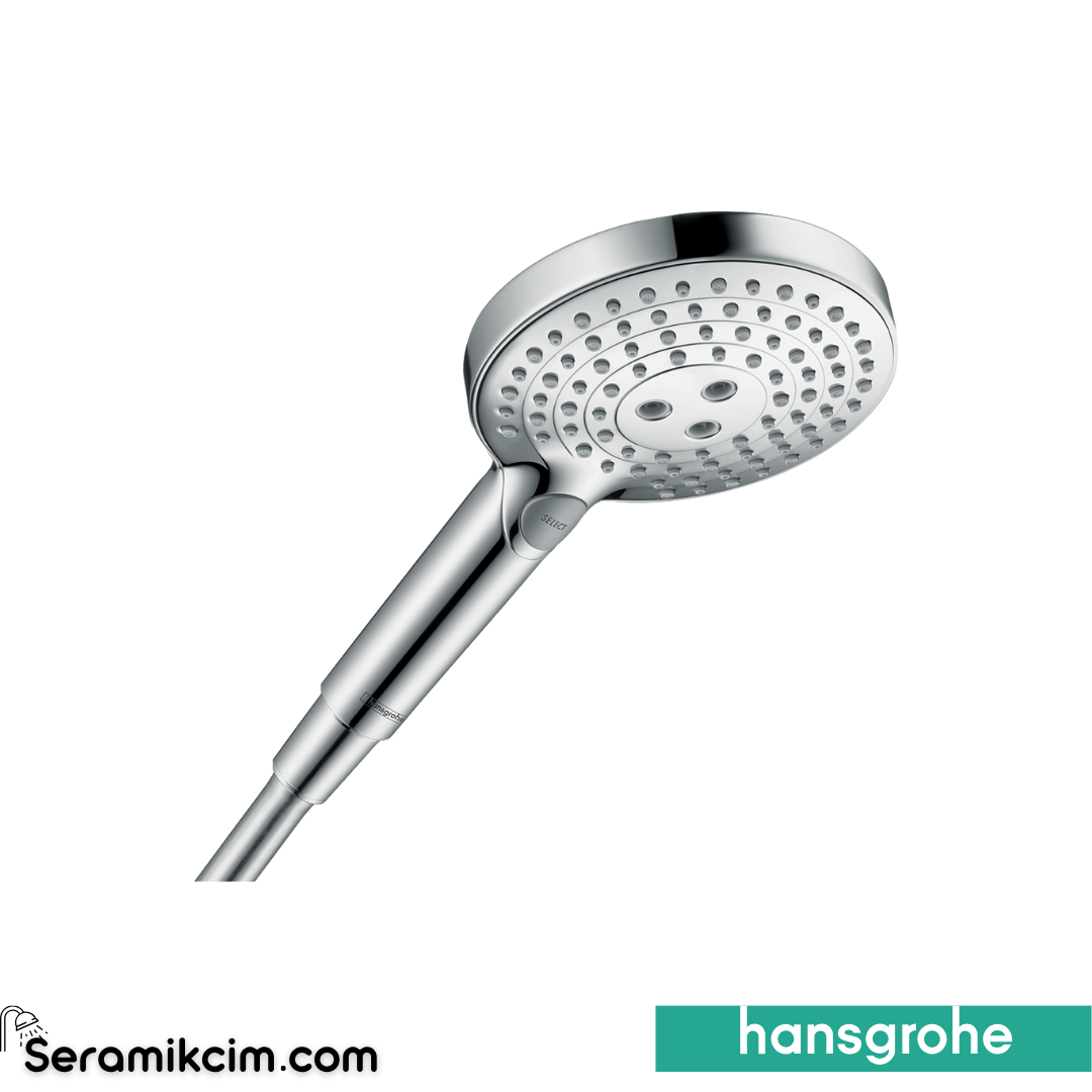 Hansgrohe Raindance Select S El Duşu 120 3 Fonksiyonlu Powderrain Ecosmart Krom 26515000