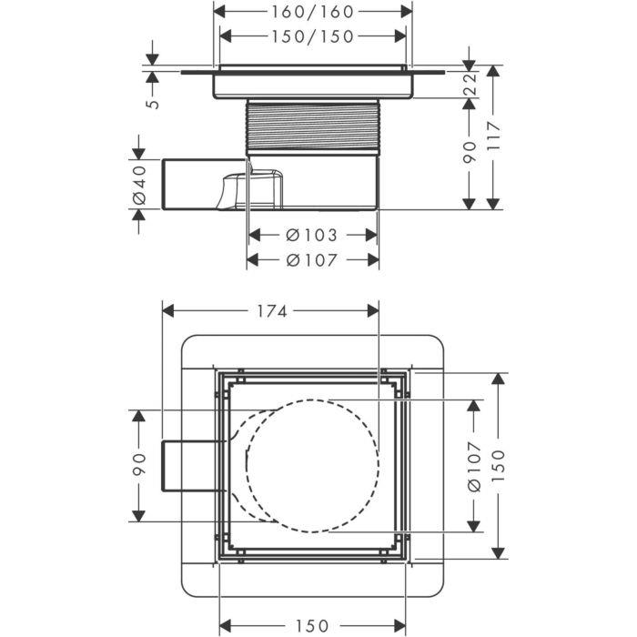 Hansgrohe Raindrain Bril.Cs150 P.Dr.Til./İn.Mb 56251670 - 56251670