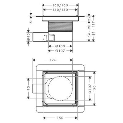 Hansgrohe Raindrain Bril.Cs150 P.Dr.Til./İn.Bst 56251800 - 56251800
