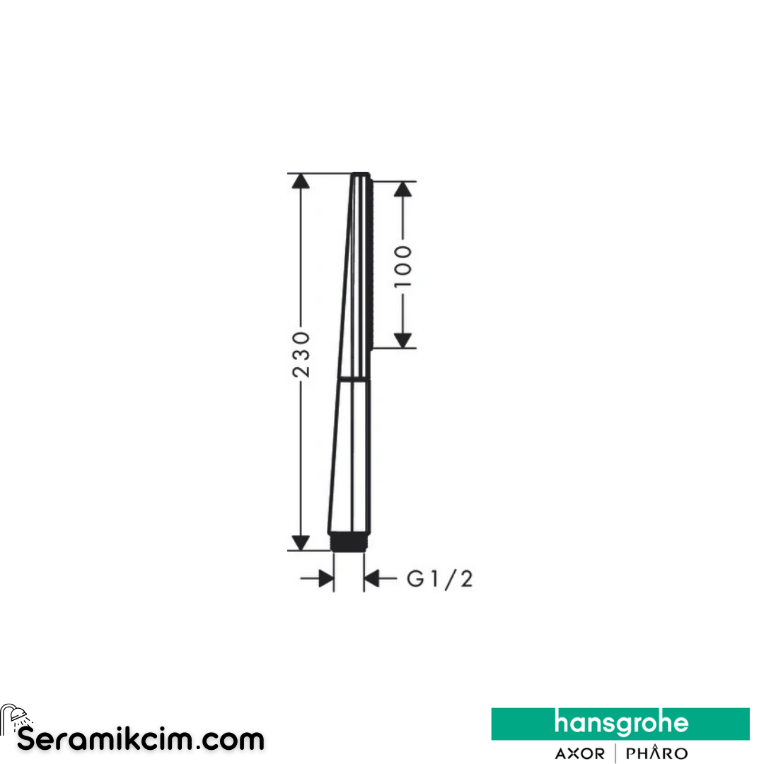 Hansgrohe Rainfinity El Duşu 1 Fonksiyonlu Ecosmart 9L Mat Bronz 26867140