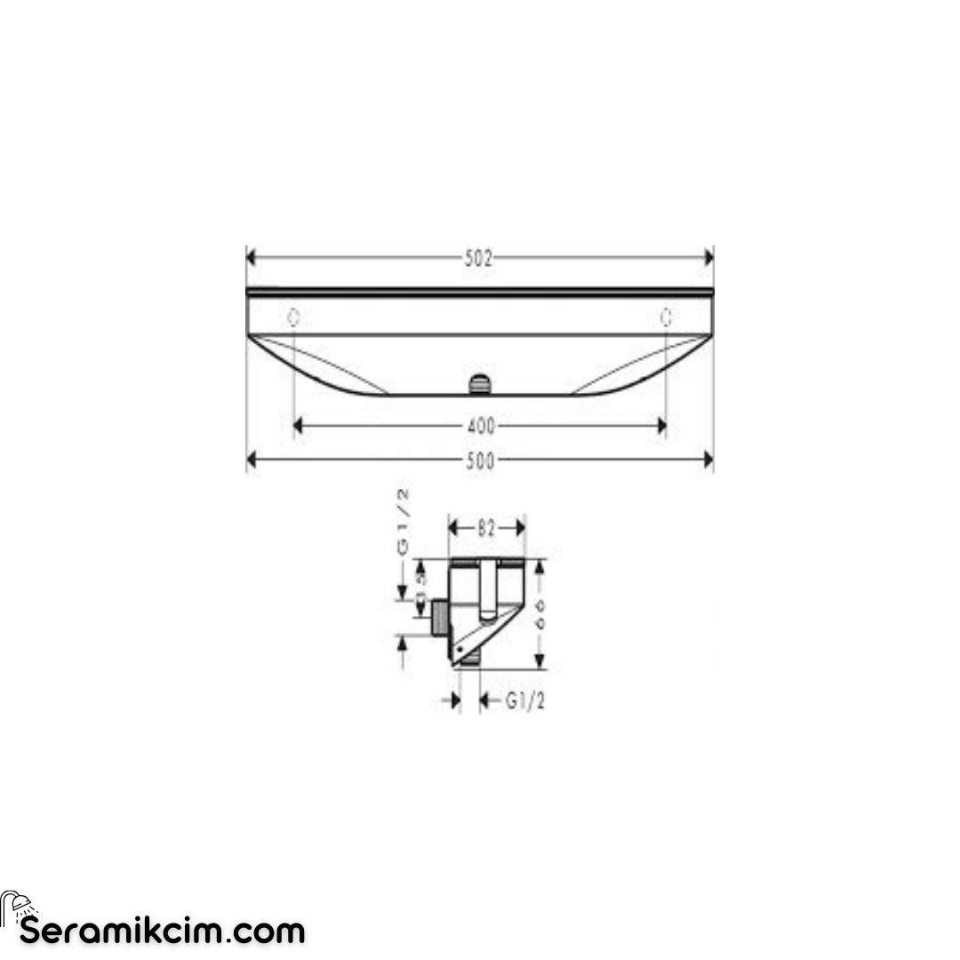 Hansgrohe Rainfinity Porter 500 Duş Askısı Ve Duş Rafı Sol İle Mat Beyaz 26843700