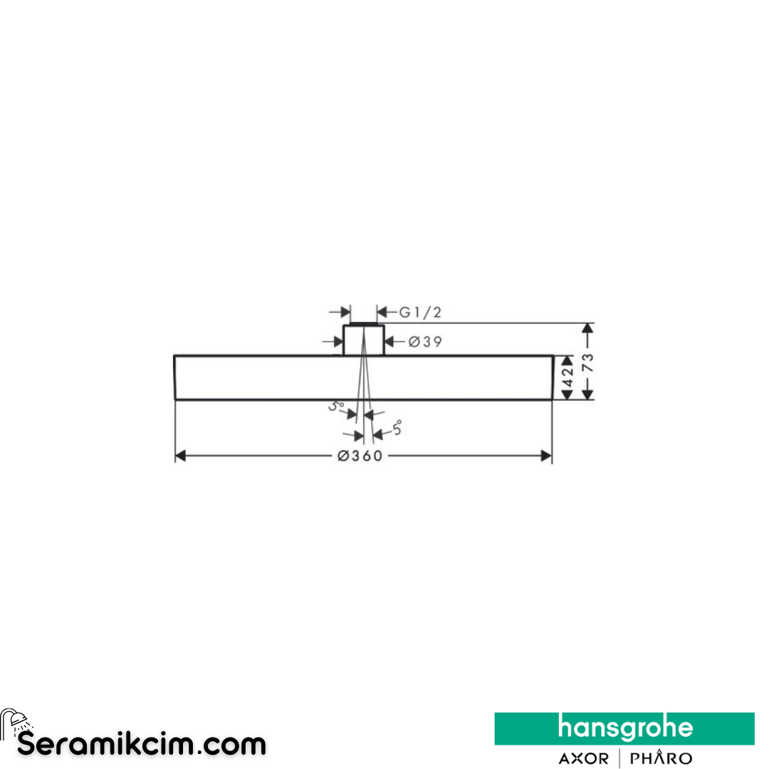 Hansgrohe Rainfinity Tepe Duşu 360 1 Fonksiyonlu Mat Bronz 26231140