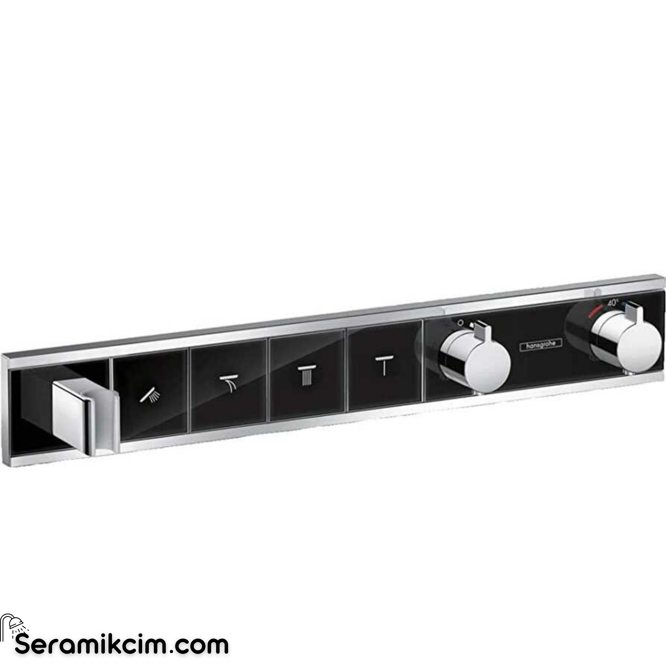 Hansgrohe Rainselect Dış Set Ankastre 4 Çıkış Siyah-Krom 15357600