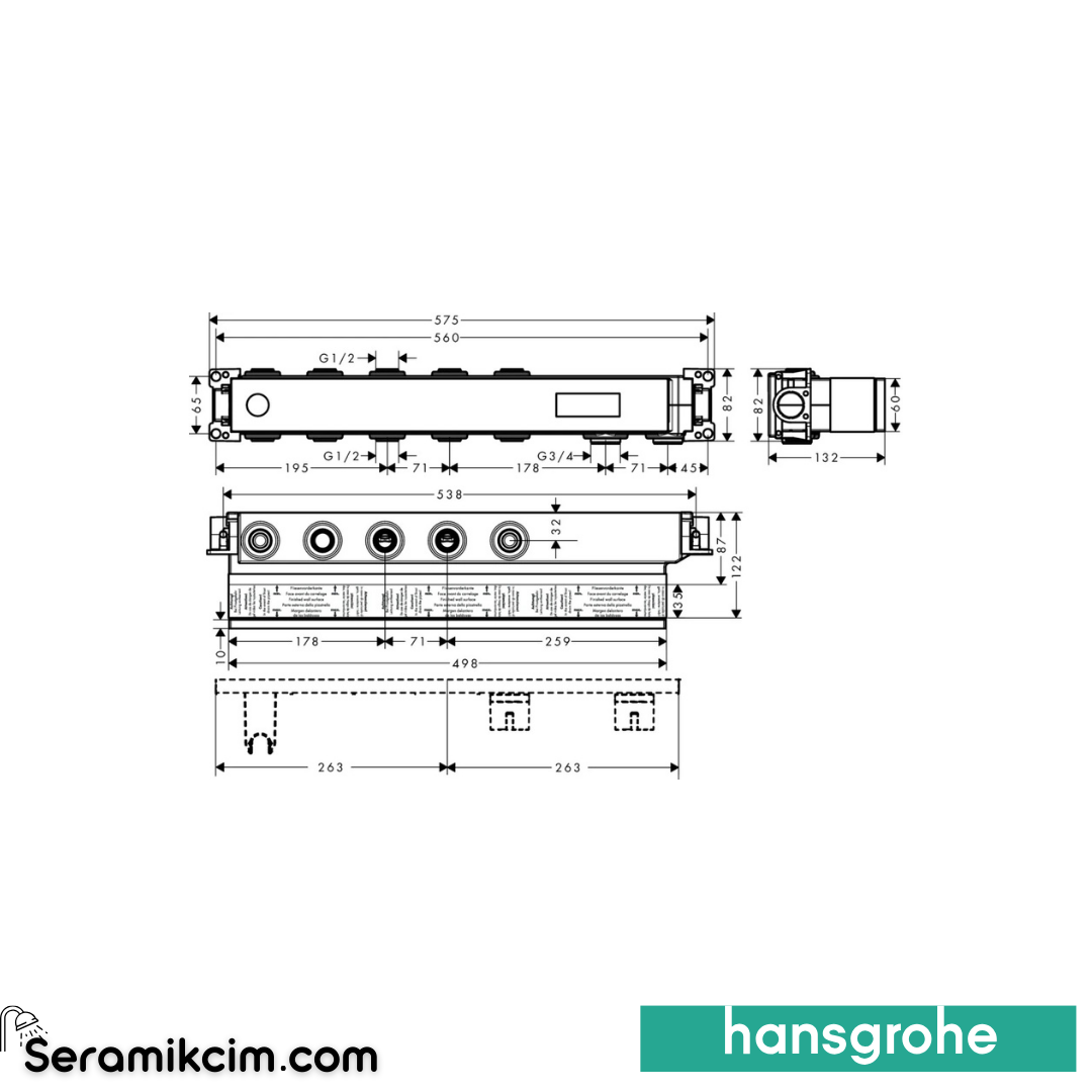 Hansgrohe Rainselect İç Set 3 Çıkış İçin 15311180