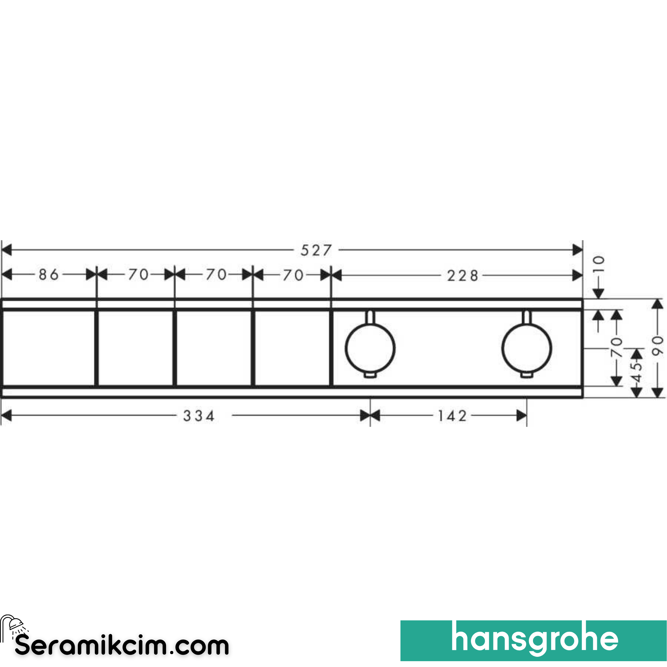 Hansgrohe Rainselect Termostat Ankastre 3 Çıkış Mat Siyah 15381340