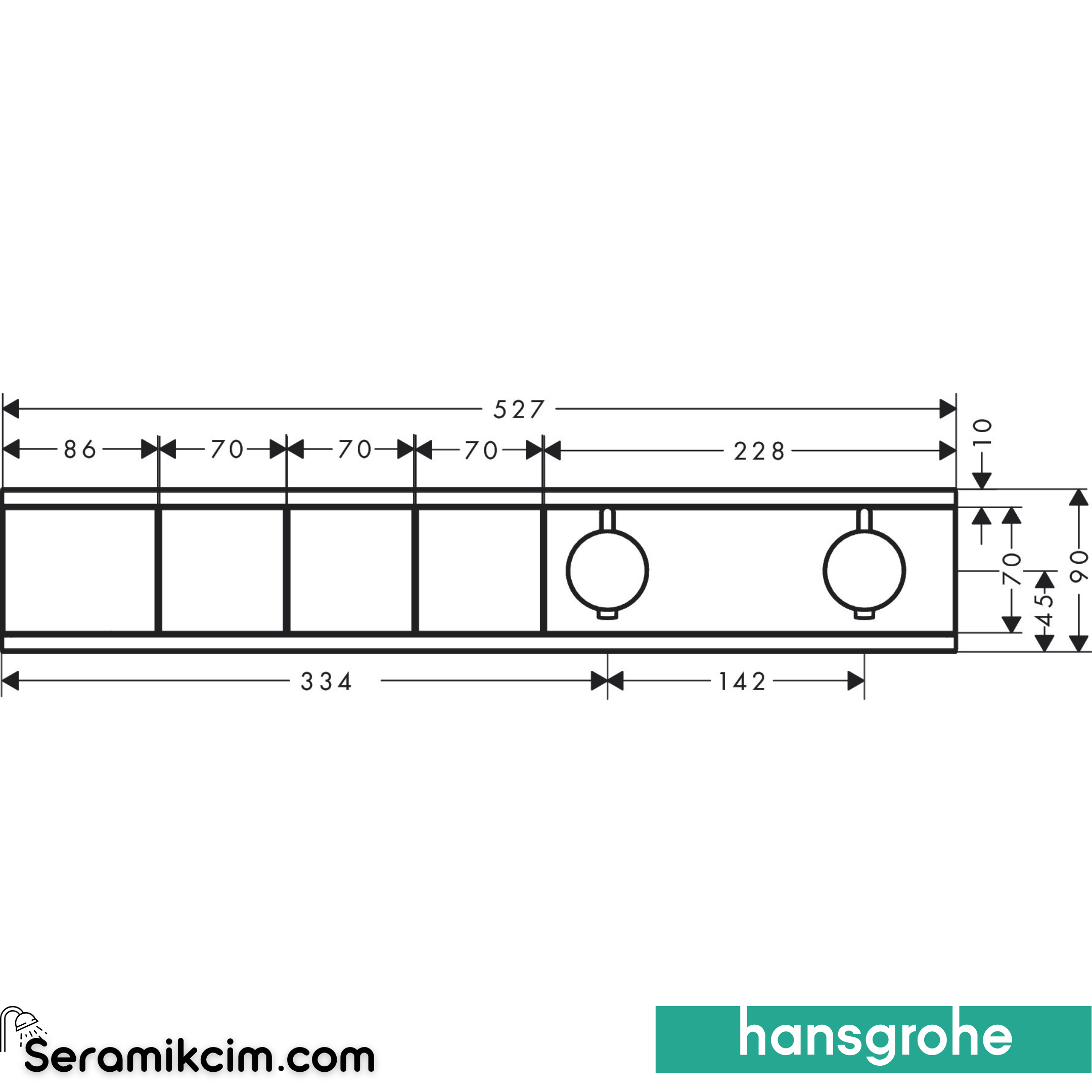 Hansgrohe Rainselect Termostat Ankastre 3 Çıkış Krom 15381000