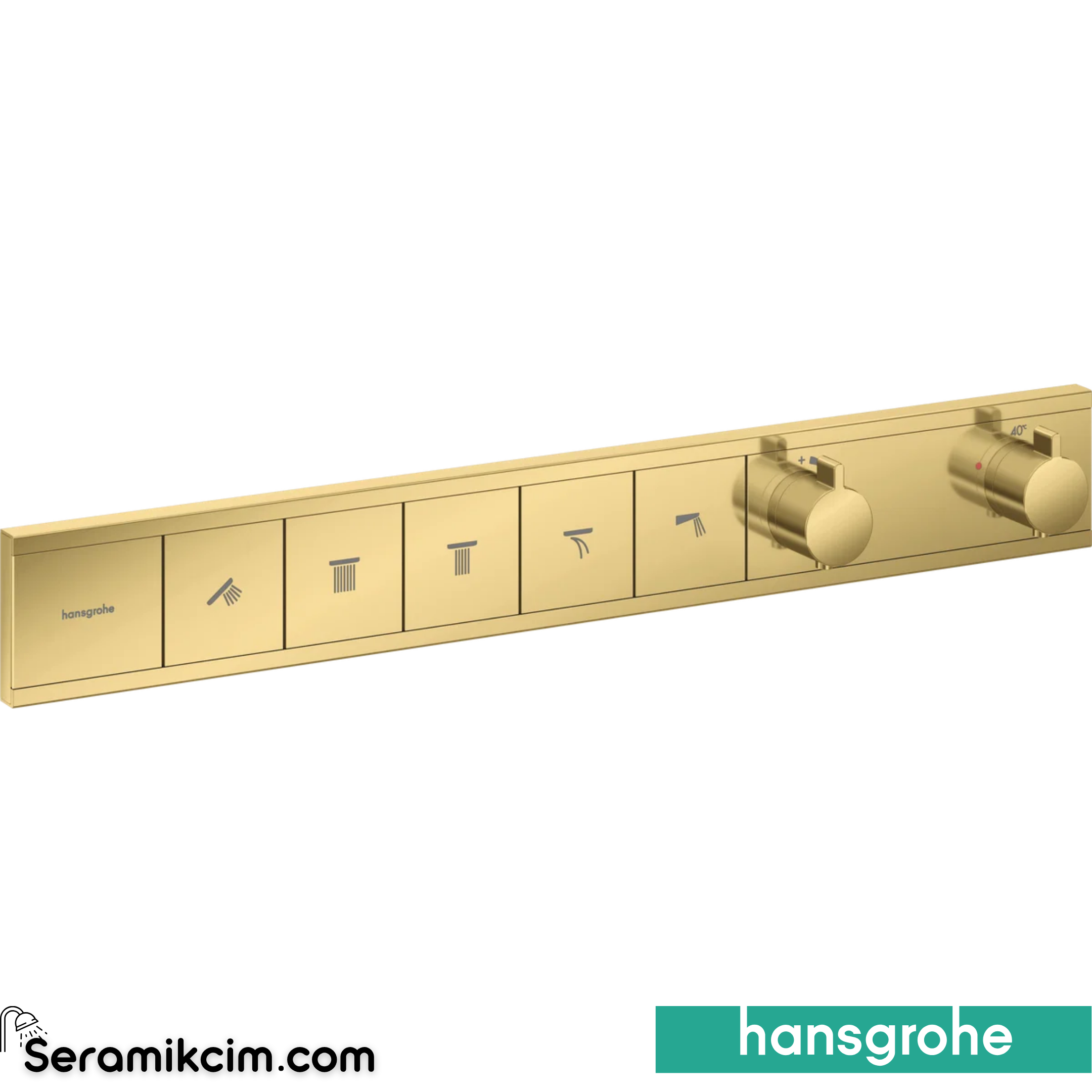 Hansgrohe Rainselect Termostat Ankastre 5 Çıkış Parlak Altın 15384990