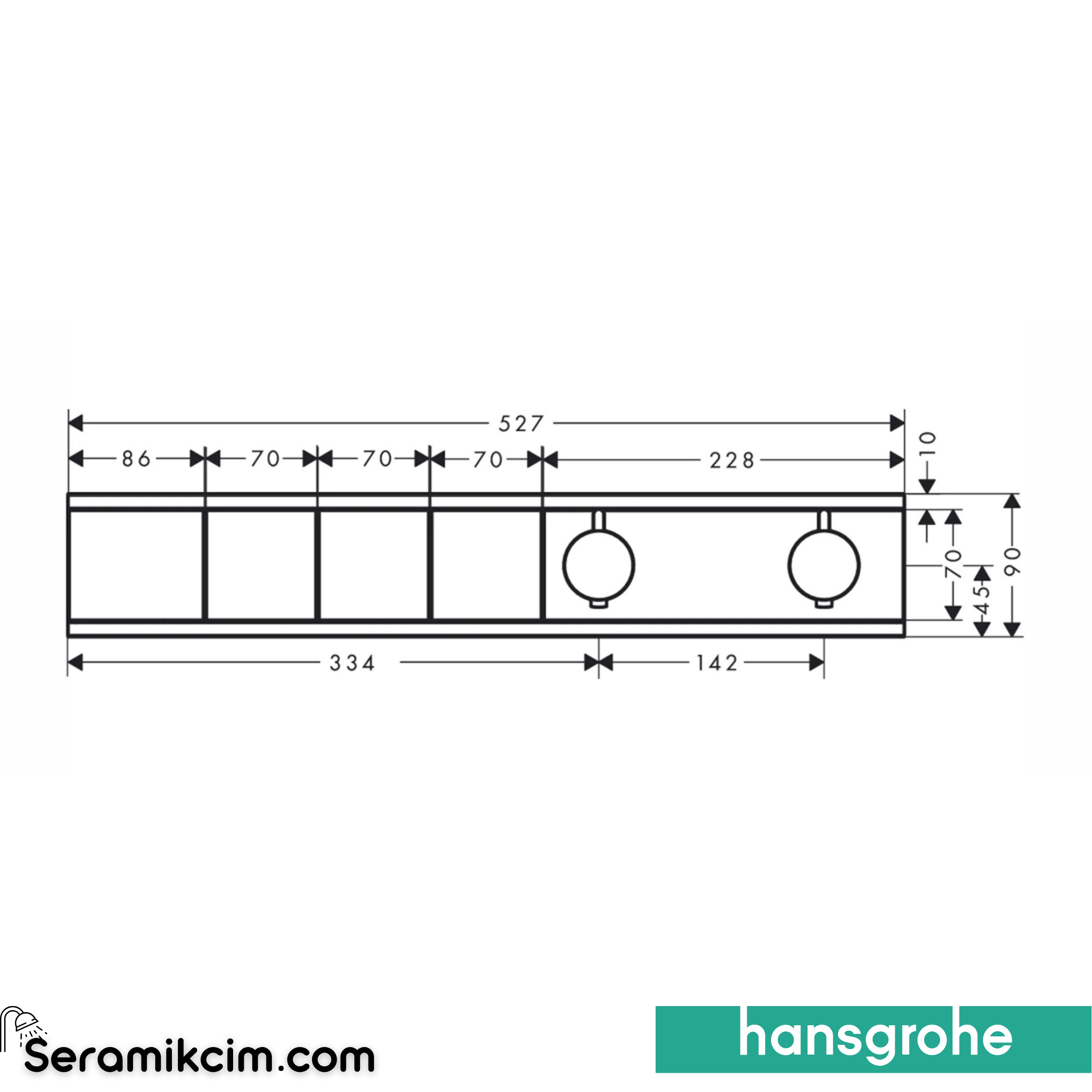 Hansgrohe Rainselect Termostat Ankastre 3 Çıkış Parlak Altın 15381990