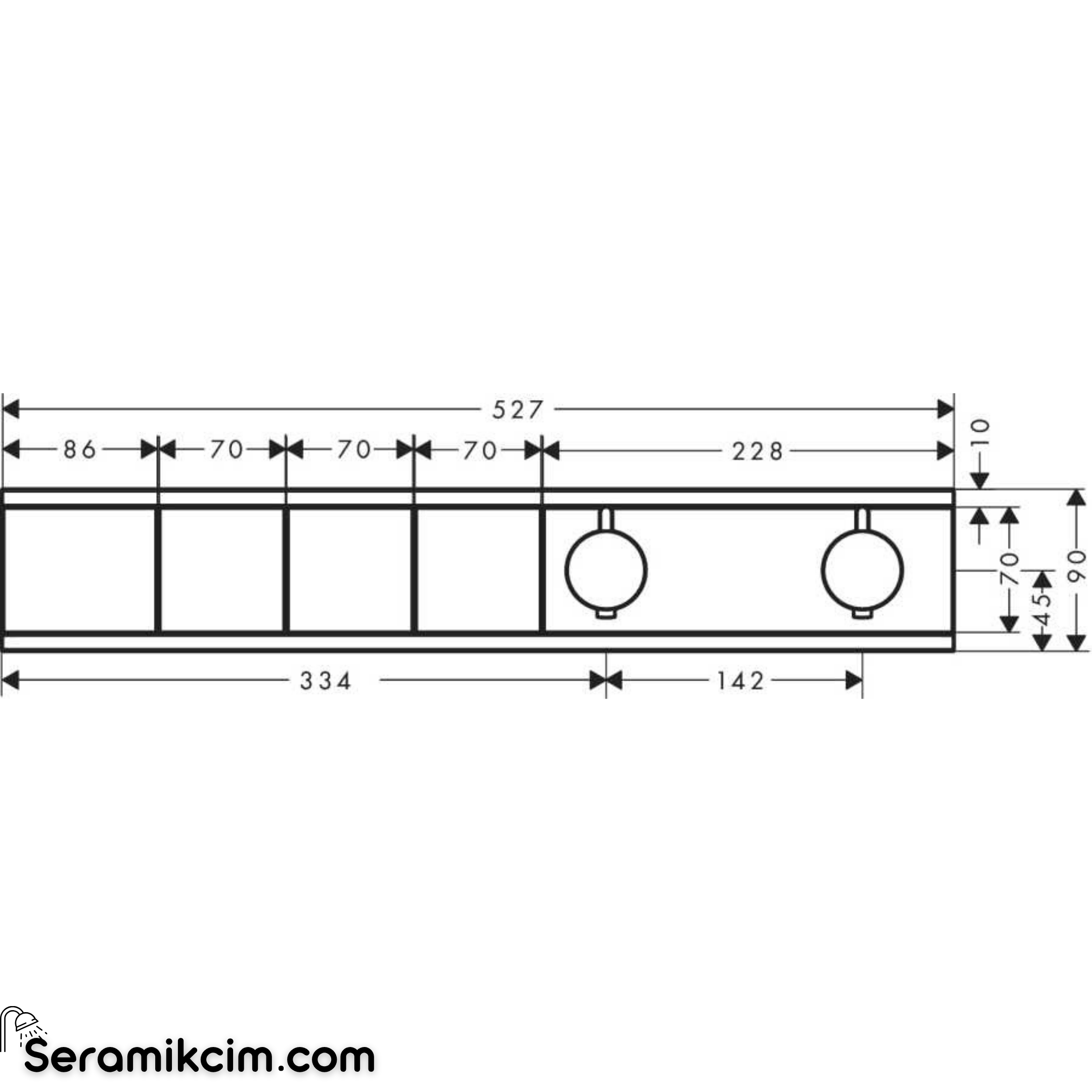 Hansgrohe Rainselect Termostat Ankastre 3 Çıkış Mat Siyah 15381670