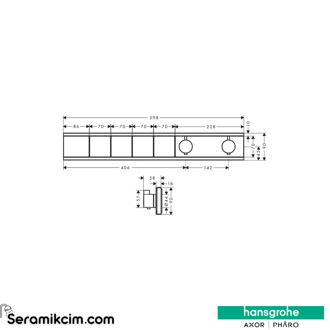 Hansgrohe Rainselect Termostat Ankastre 4 Çıkış Mat Beyaz 15382700