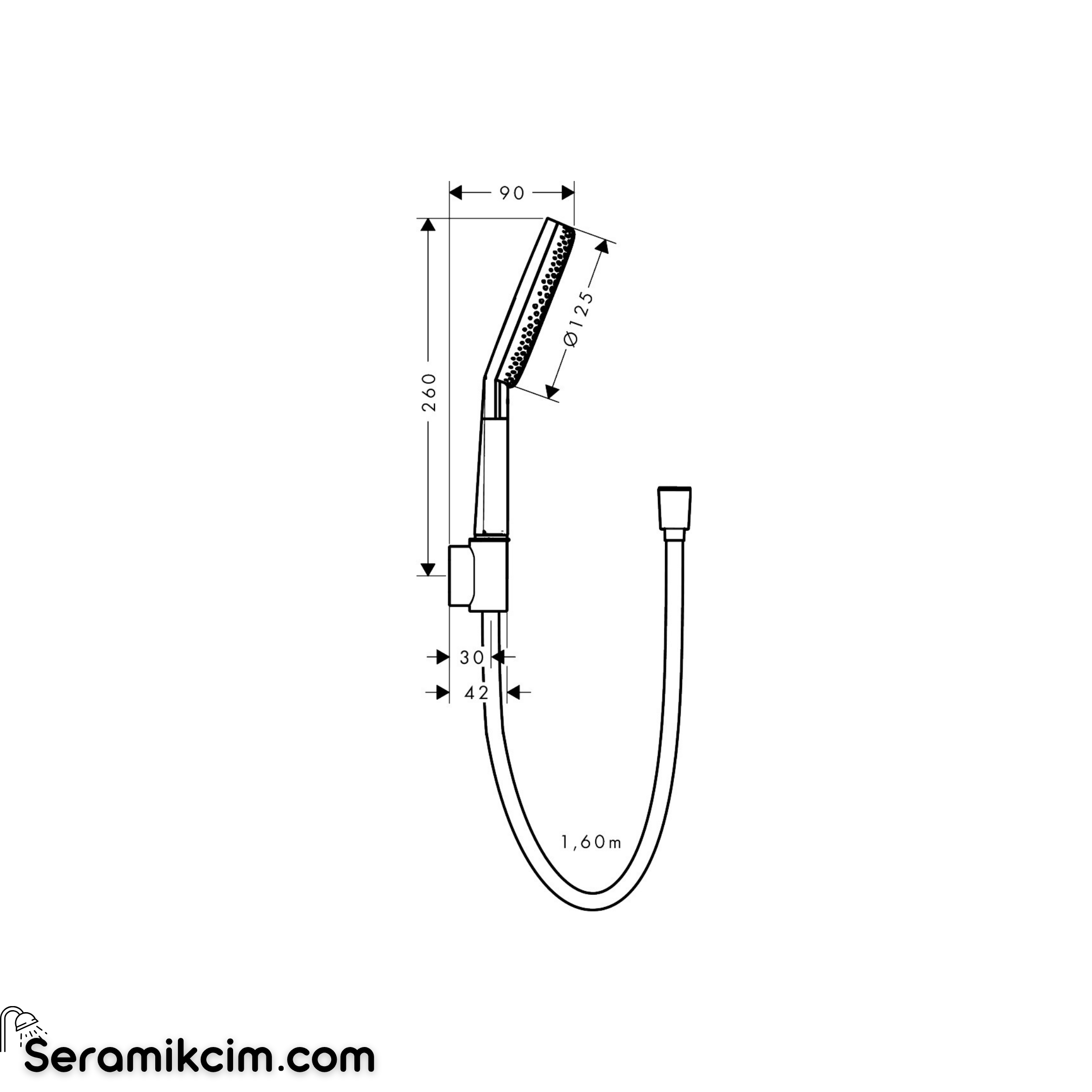 Hansgrohe Rd Al.Sels 125 Ec Porter S. 1600 Chr
