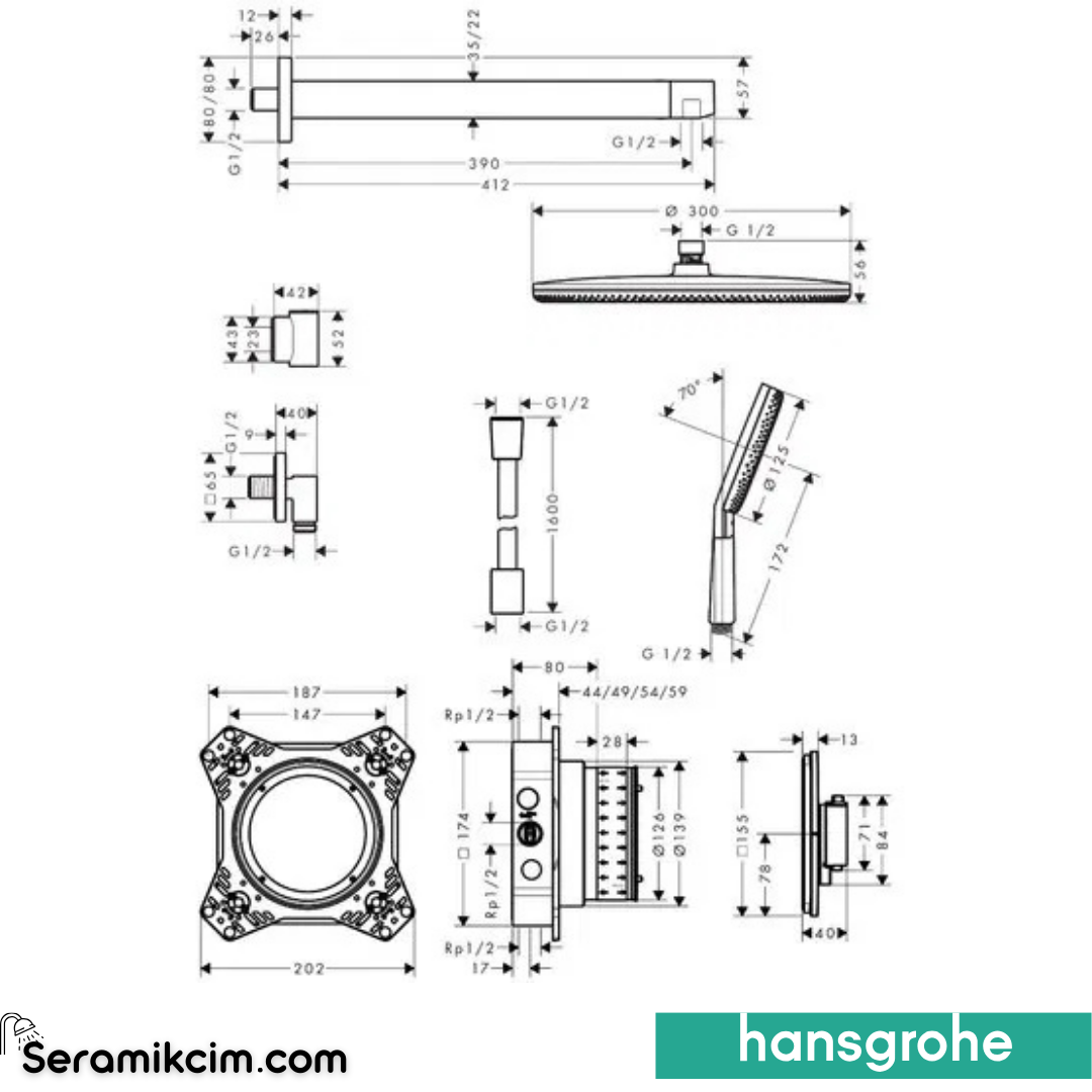 Hansgrohe Rd Alive S 300 1J Thm Combi 900 Mb