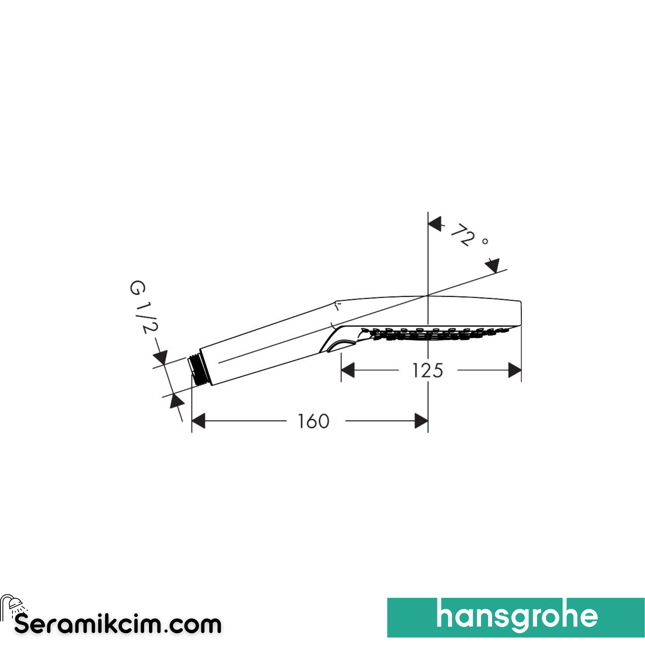 Hansgrohe Rd Sel S Hs 120 3Jpowderrain Eco+ Bbc