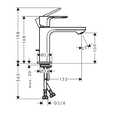 Hansgrohe Rebris E Eviye Bataryası E Tek Kollu Lavabo Bataryası 110 Coolstart Kumandasız 72560000 - 72560000