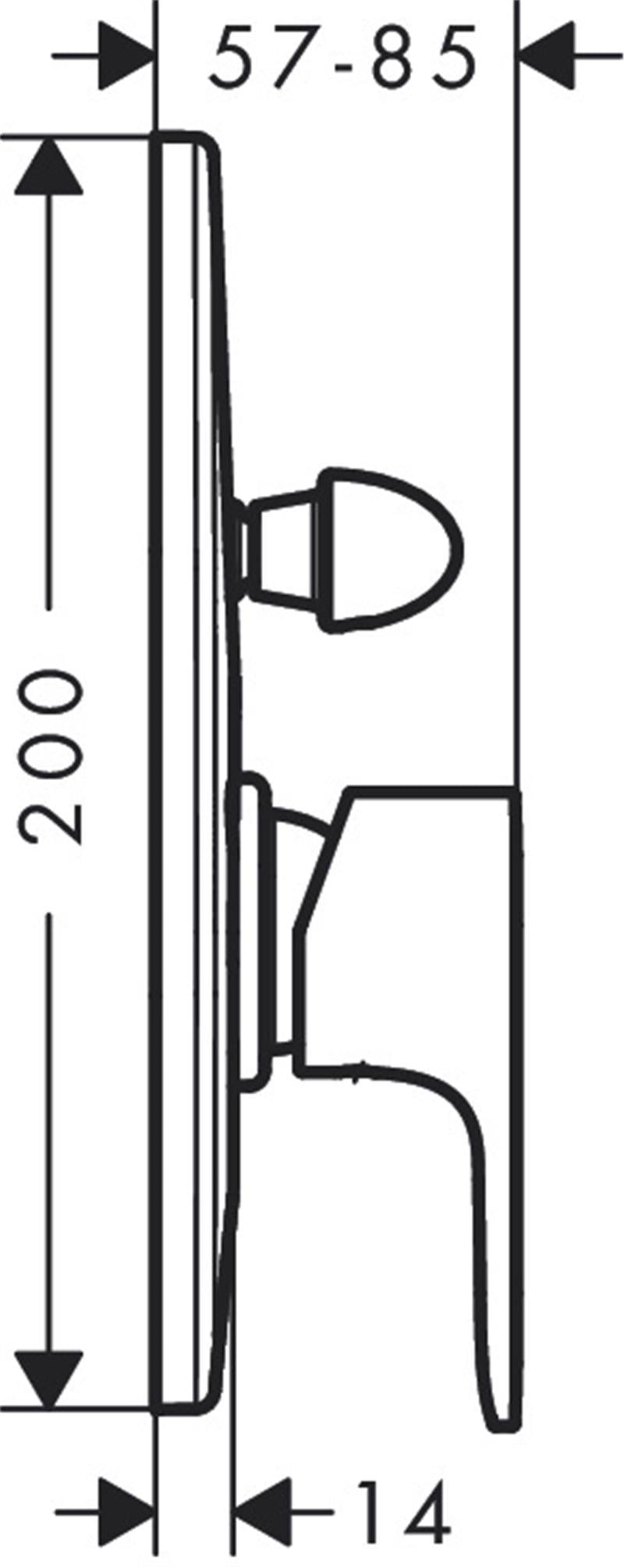 Hansgrohe Rebris E Eviye Bataryası S Tek Kollu Banyo Bataryası Ankastre Satin Siyah 72449670 - 72449670