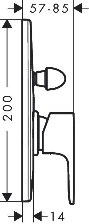 Hansgrohe Rebris E Eviye Bataryası S Tek Kollu Banyo Bataryası Ankastre 72449000 - 72449000
