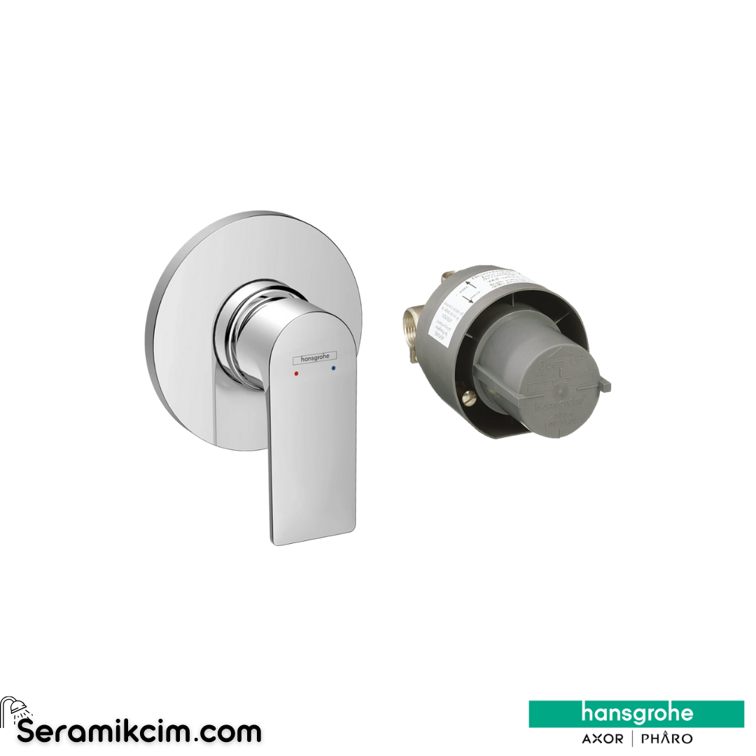 Hansgrohe Rebris E Tek Kollu Duş Batarya Seti Ankastre (13620180 İç Set Dahil) 72658000
