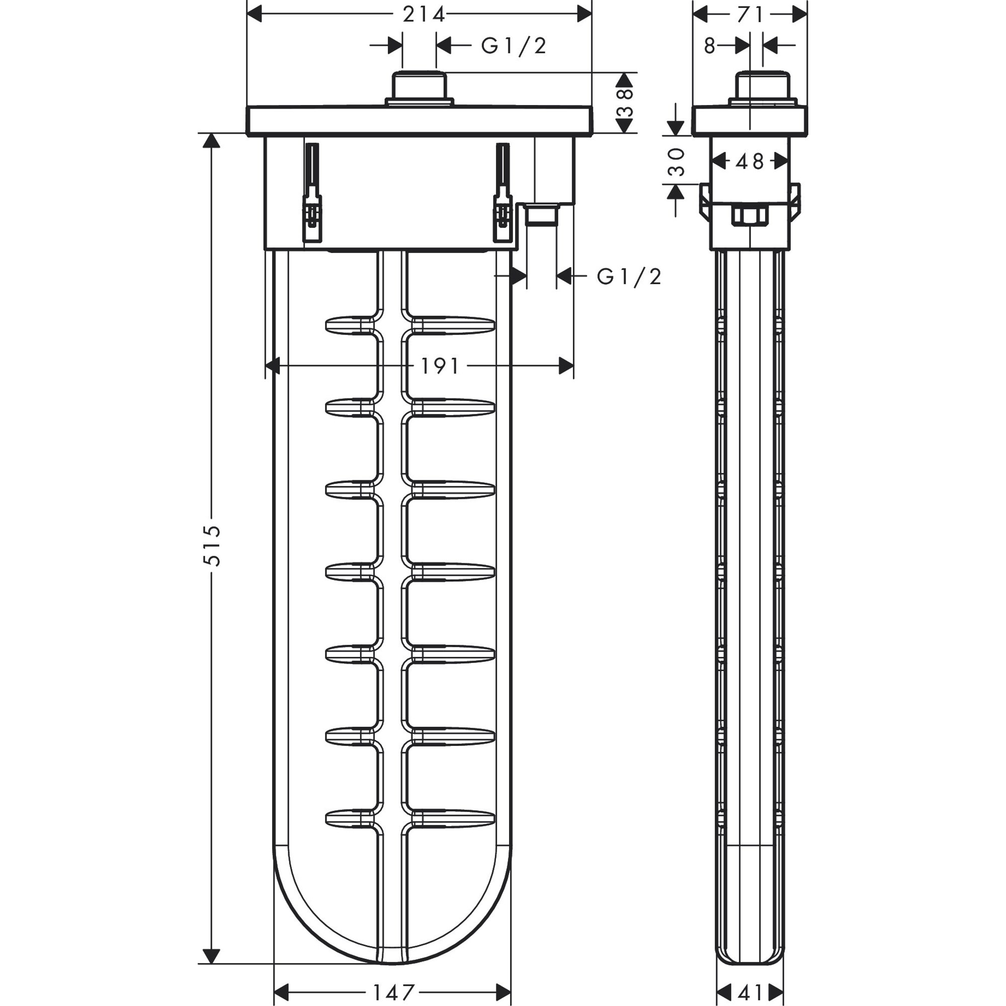 Hansgrohe sBox Dış Set Square Mat Beyaz 28010700