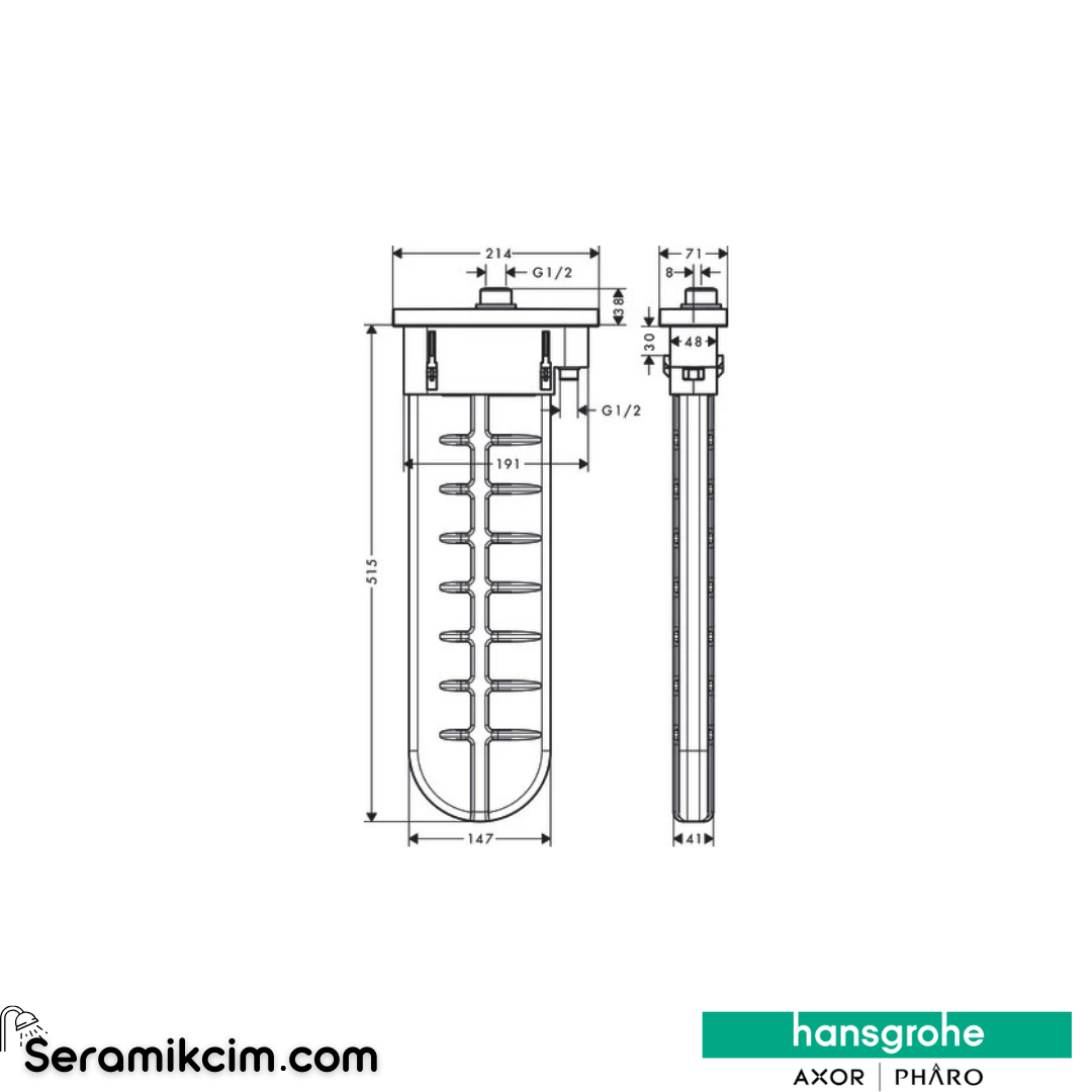 Hansgrohe sBox Dış Set Square Mat Bronz 28010140
