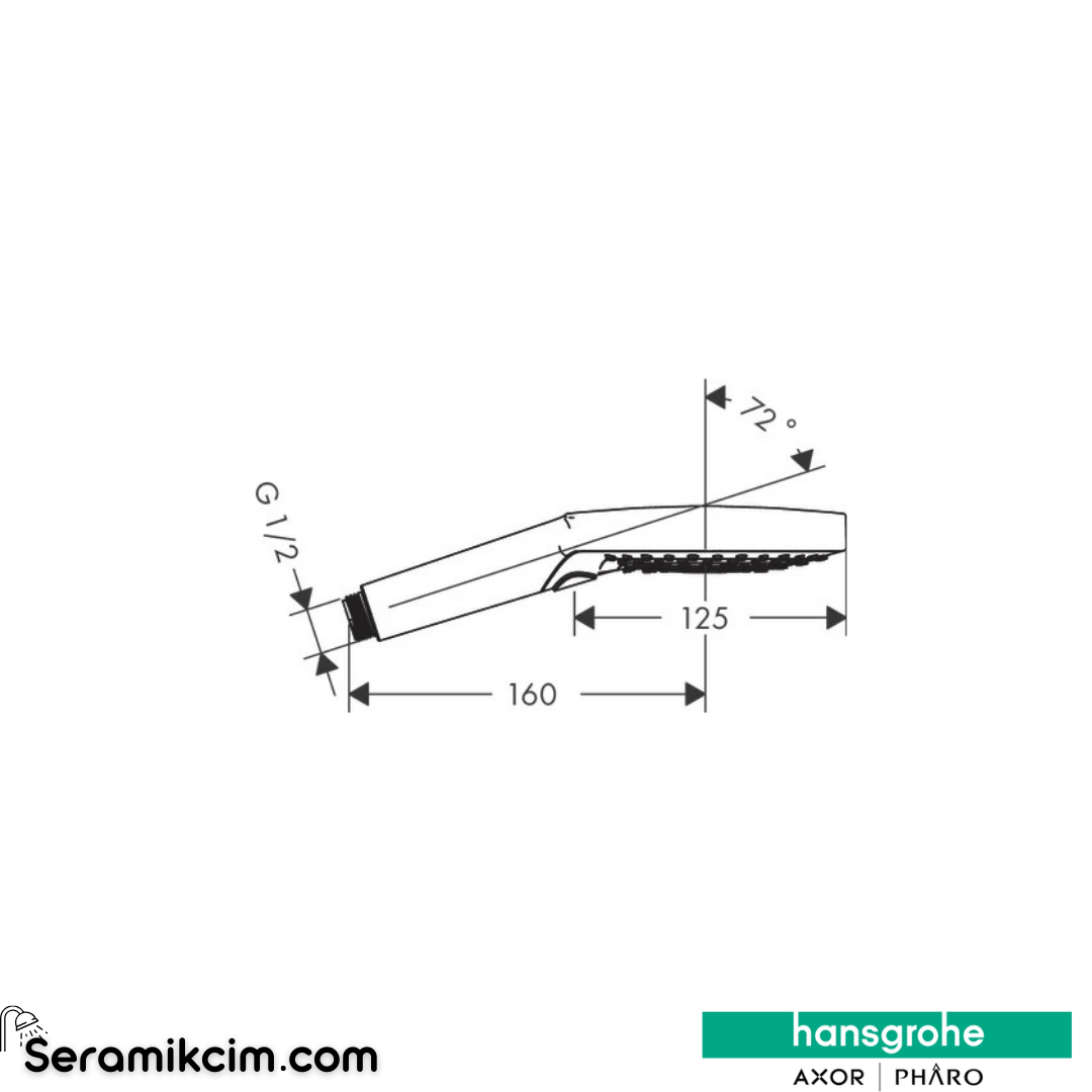 Hansgrohe Select S 120 3Jet El Duşu Ecosmart Mat Bronz 26531140