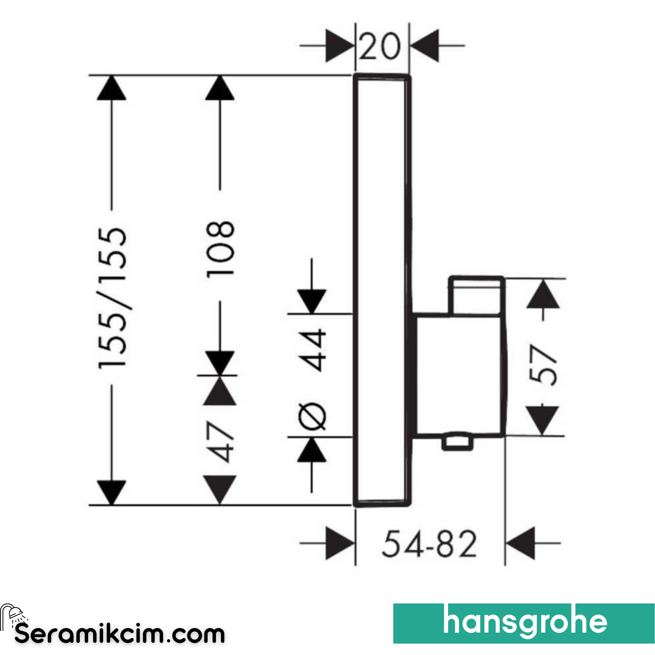 Hansgrohe Showerselect 2 Çıkış Termostatik Ankastre Eviye Bataryası Parlak Altın 15763990