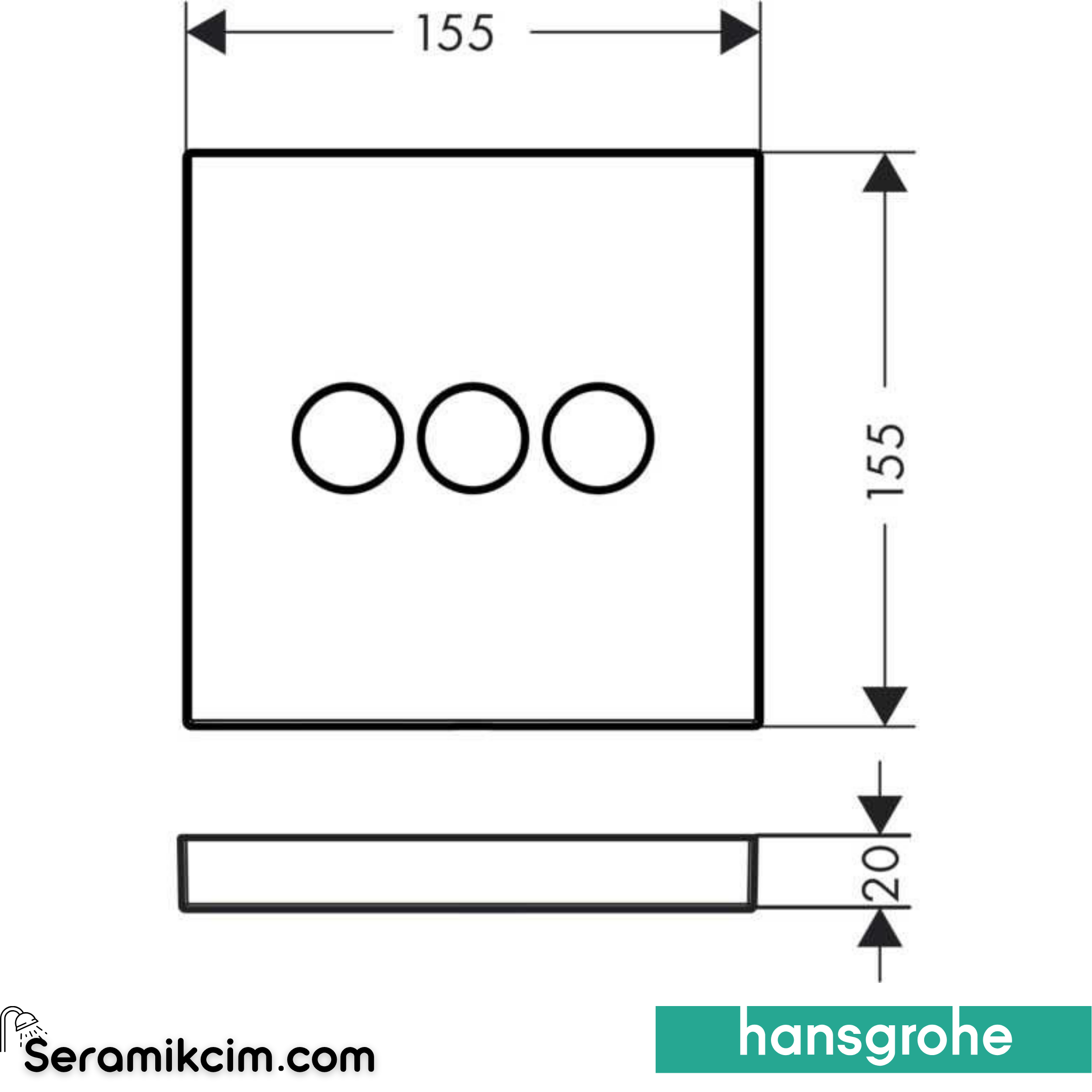 Hansgrohe Showerselect Ankastre Banyo Bataryası Montaj İçin 15764140