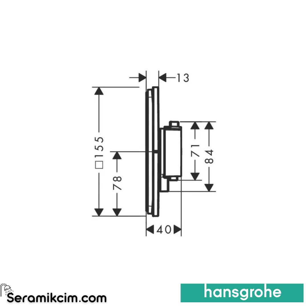 Hansgrohe Showerselect Comfort E Termostat Ankastre Banyo Bataryası 2 Çıkış Mat Bronz 15572140
