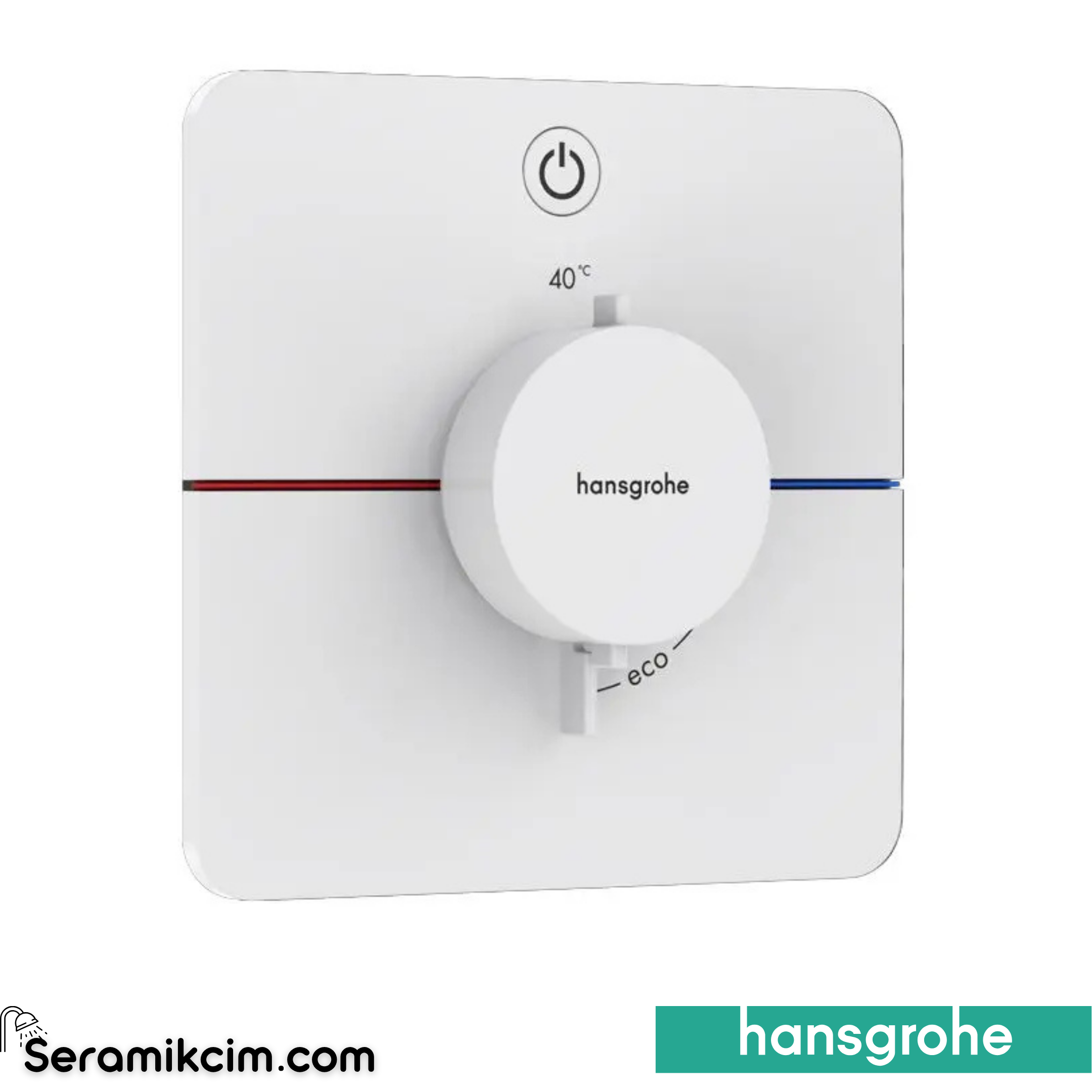 Hansgrohe Showerselect Comfort Q Ankastre Banyo Bataryası Termostatik 1 Çıkış Mat Beyaz 15581700